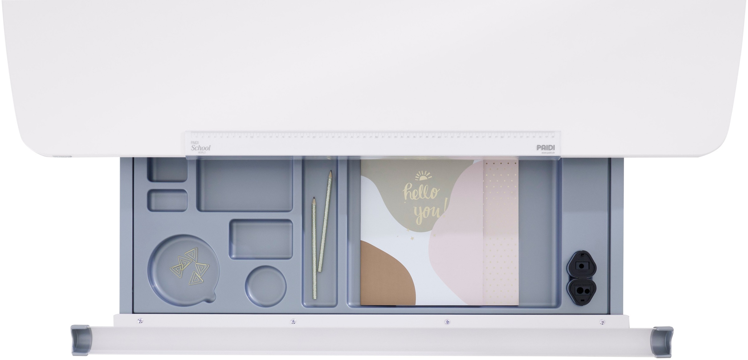 PAIDI Schubkasten "Unterbau aus Metall" B/H/T ca. 78x4x38cm, Silberfarbig, günstig online kaufen