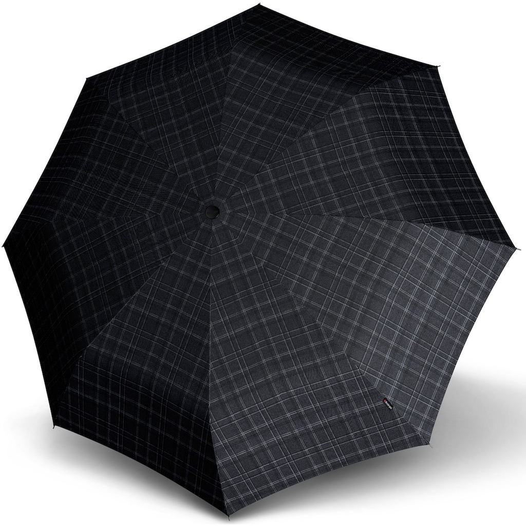 Knirps® Taschenregenschirm »T.400 Extra Large Duomatic check« mit großem Schirmdach für 2 Personen