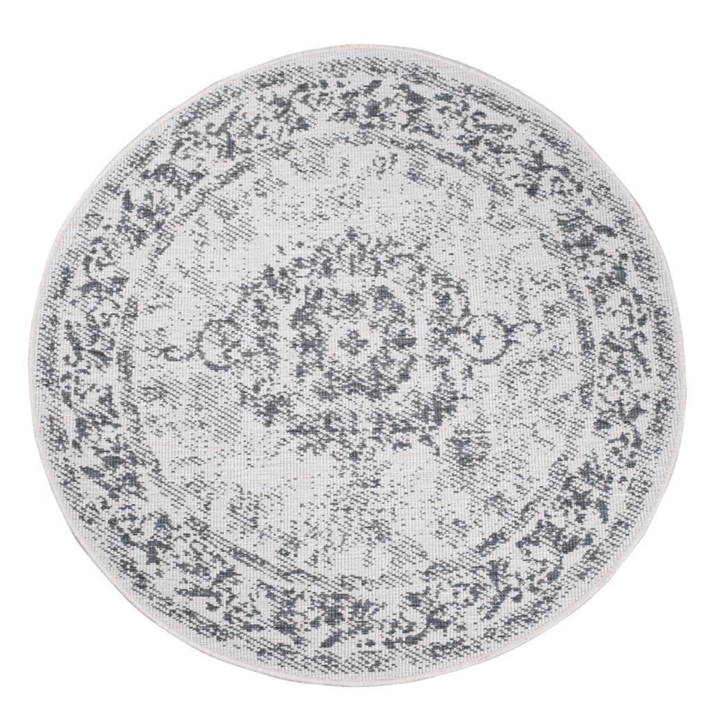 Carpet City Outdoorteppich »DUO RUG 5577«, rund, 5 mm Höhe, Wendeteppich Wetterfest In- & Outdoor, Balkon, Terrasse, Wohnzimmer