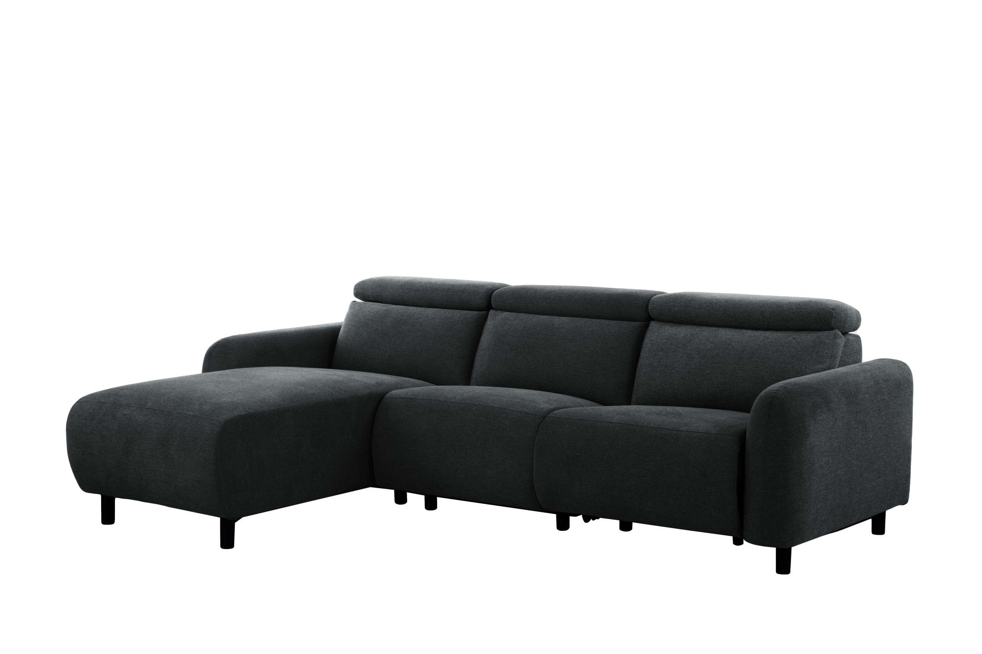Home affaire Ecksofa »SKAANE Struktur, L-Form, 274 cm, manuelle u. elektrische Funktion,«, 274 cm, mit Kopfteilverstellung und man. oder elektr. Relaxfunktion
