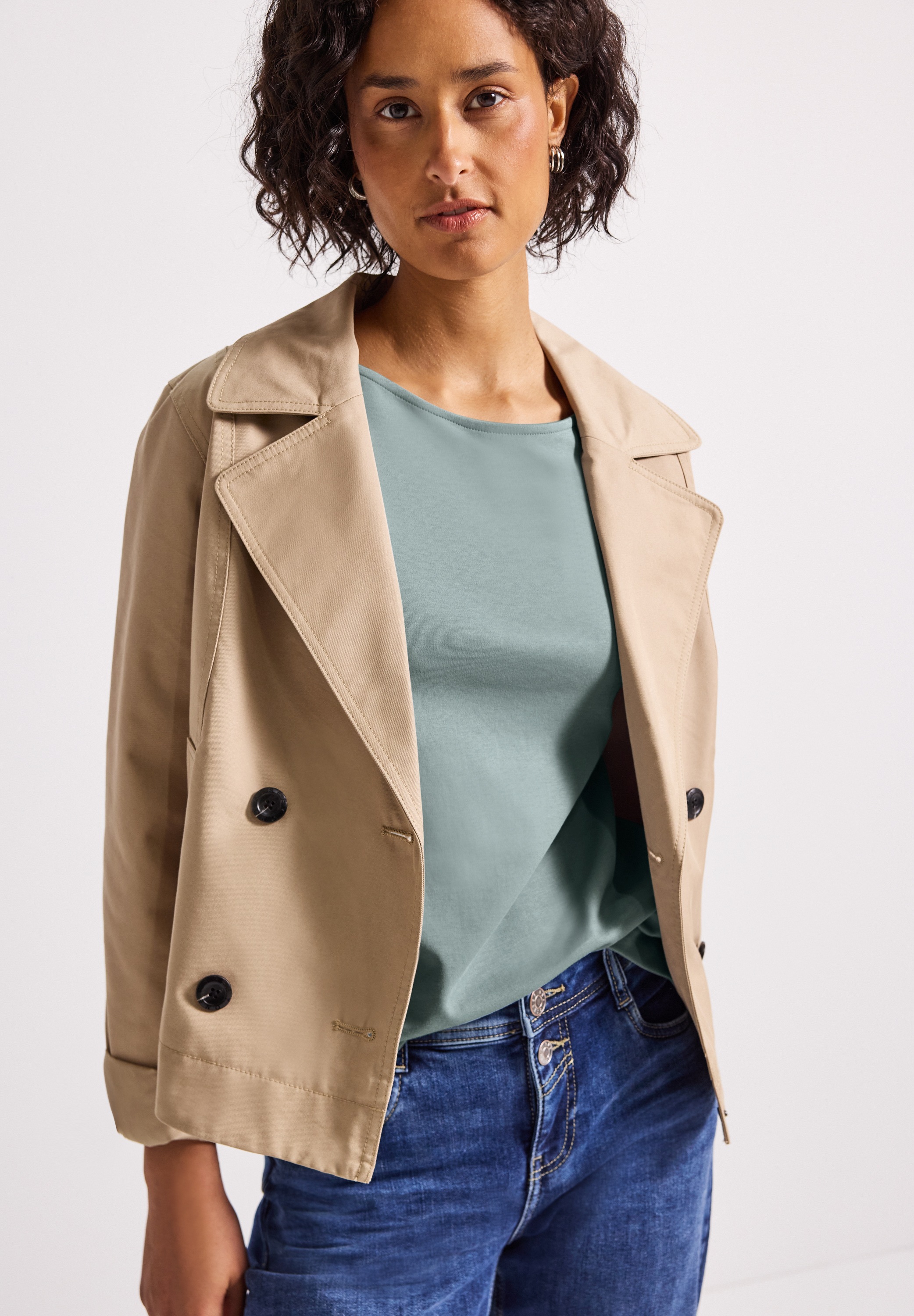 STREET ONE 3/4-Arm-Shirt, U-Boot-Ausschnitt und 3/4-Ärmel mit Bündchen günstig online kaufen