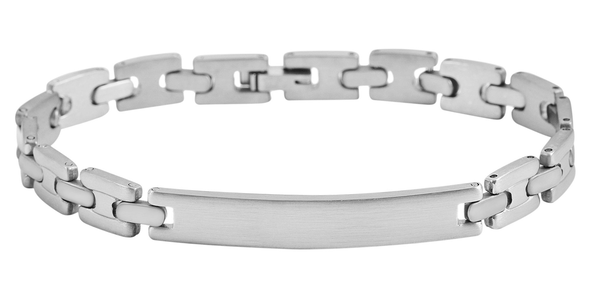 ADELIA ́S Damen Gliederarmband "Armband – Gliederarmband aus Edelstahl 19 cm", 19cm, Edelstahl, silber, Edelstahl, Armbänder, Perfekt zum Verschenken