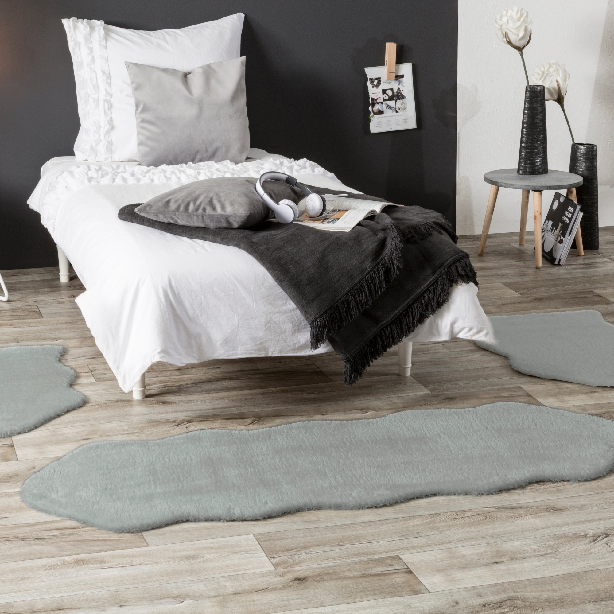 Andiamo Bettumrandung "Bettvorleger Lamm Fellimitat" Höhe 20 mm 3 Stk. tlg. günstig online kaufen