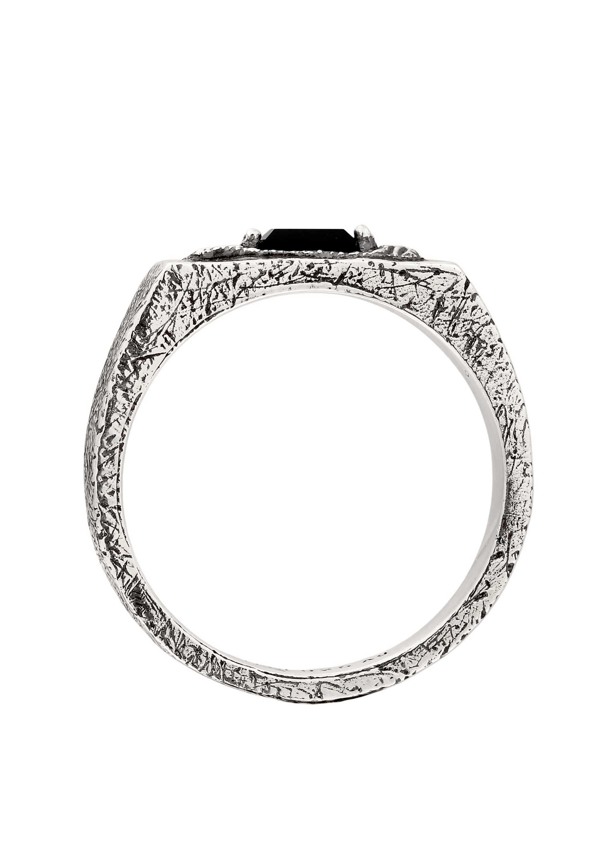 HAZE & GLORY Siegelring »Ring Siegelring Onyx Schwarz 925 Sterling Silber«