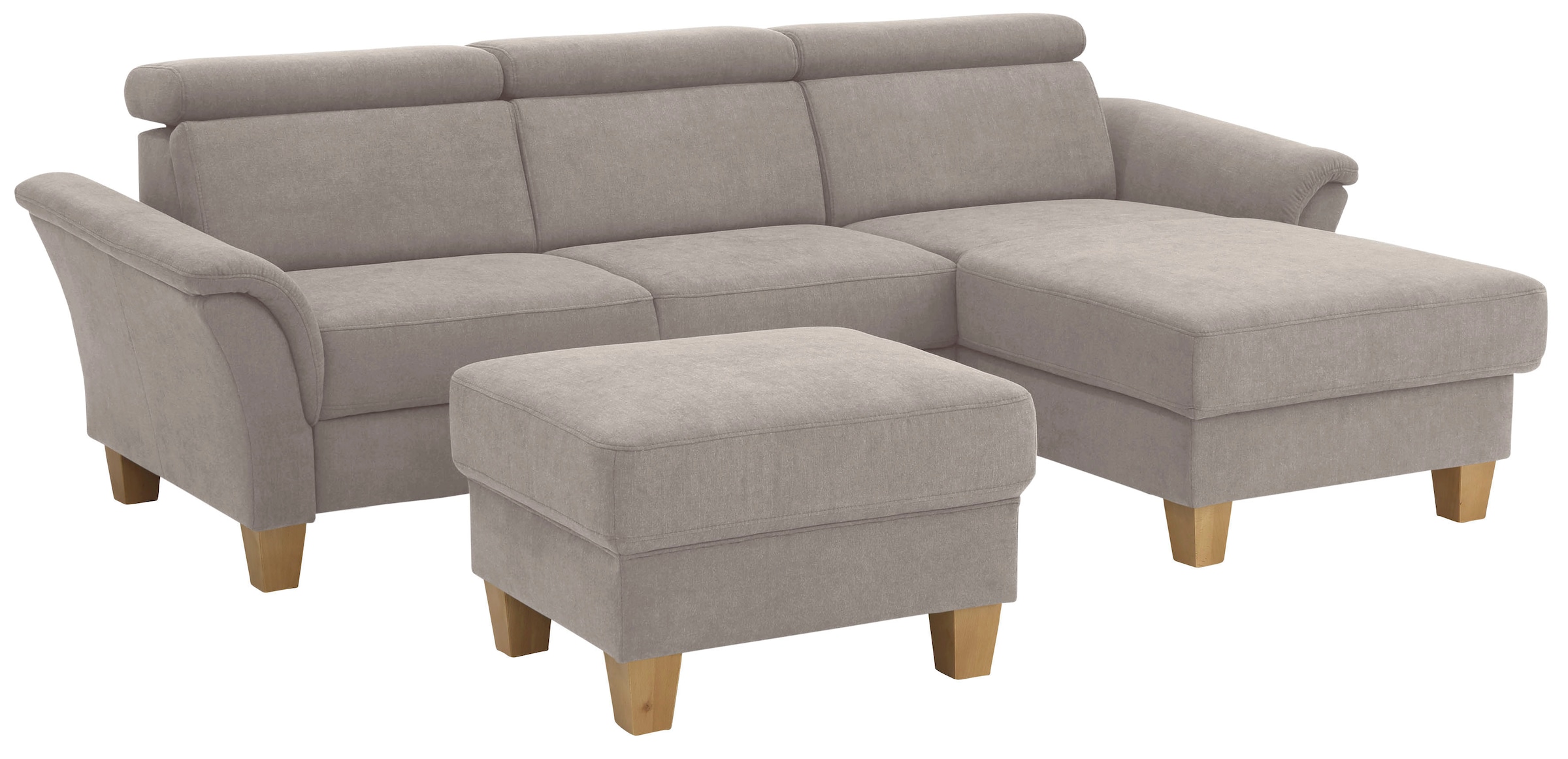 Home affaire Ecksofa »Conville L-Form«, Federkern, wahlweise mit Bettfunktion und Bettkasten bzw. Stauraum