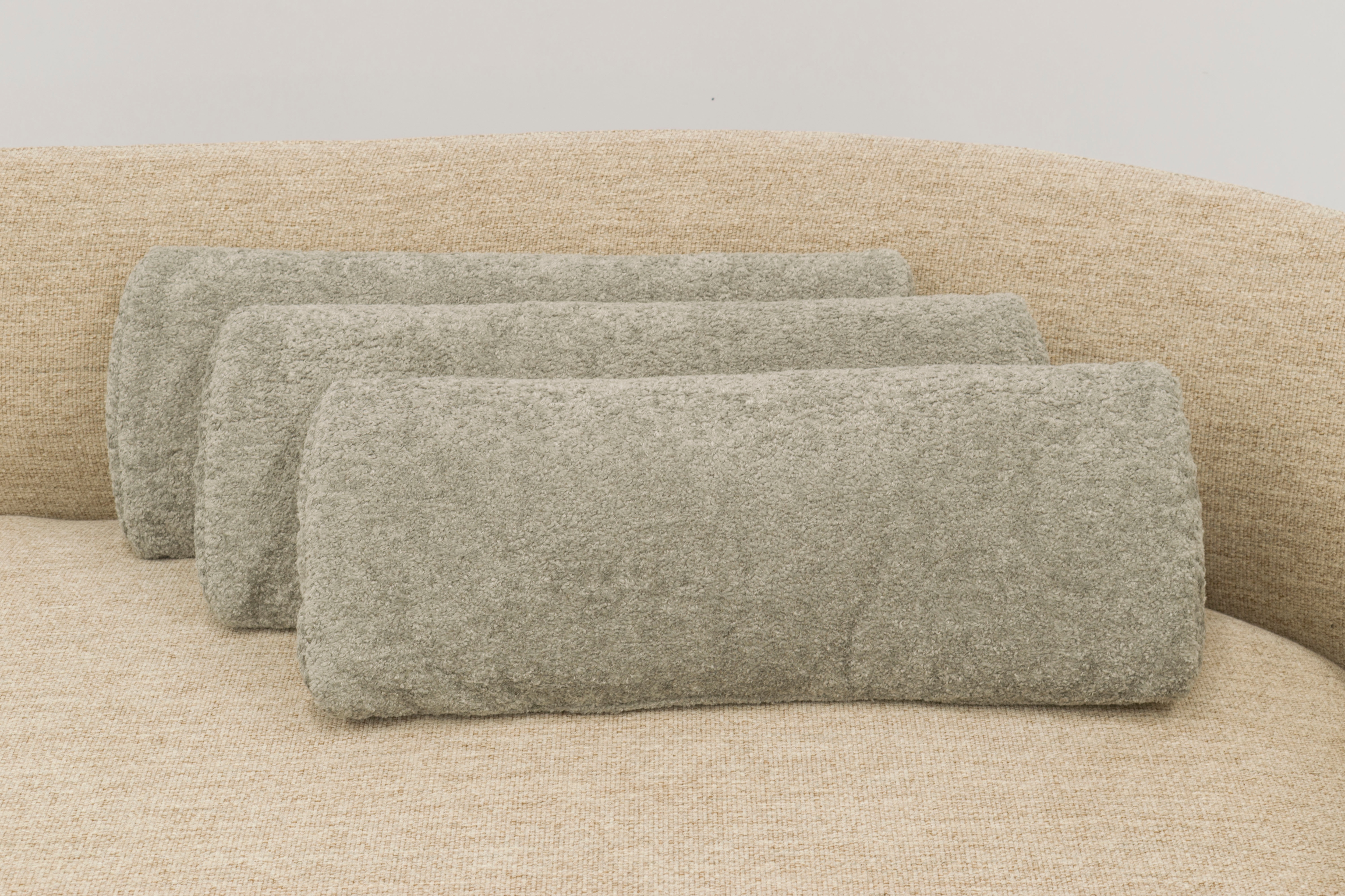 OTTO home Dekokissen "Ballerup" Dekokissen mit Füllung, Nierenkissen 3er Set 59x23cm