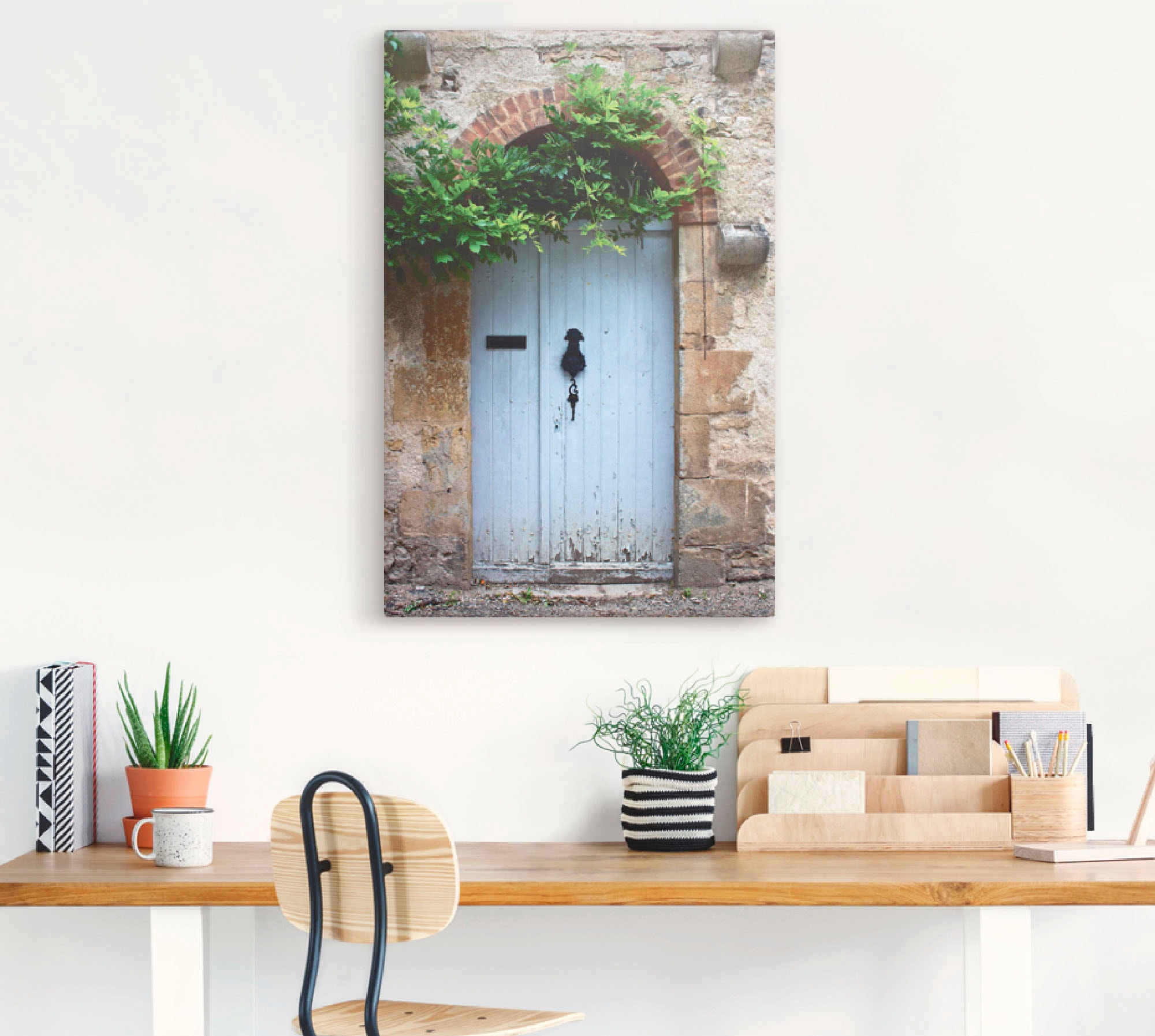 Artland Wandbild »Alte Tür in Südfrankreich«, Fenster & Türen, (1 St.), als Alubild, Outdoorbild, Leinwandbild, Poster in verschied. Größen