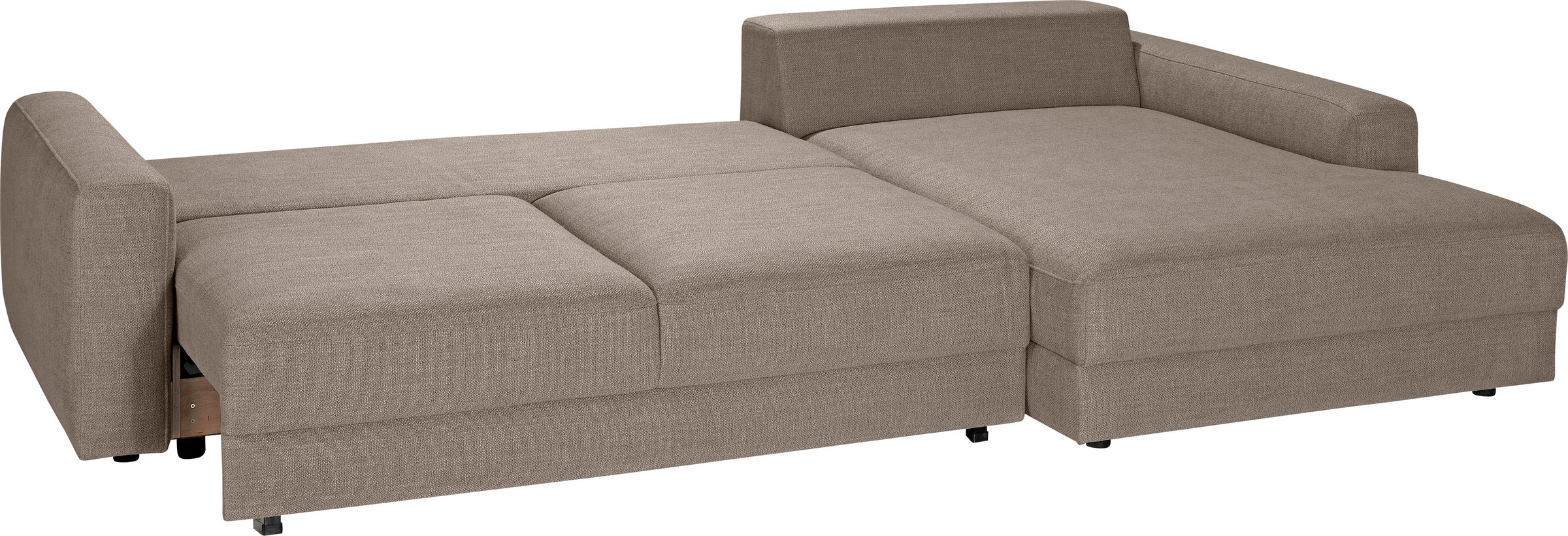 TRENDMANUFAKTUR Ecksofa »Bourbon II, hoher Sitzkomfort, extrabreite Recamiere für Relaxkomfort«, wahlweise mit Bettfunktion und Bettkasten, zeitlos und elegant, L-Form