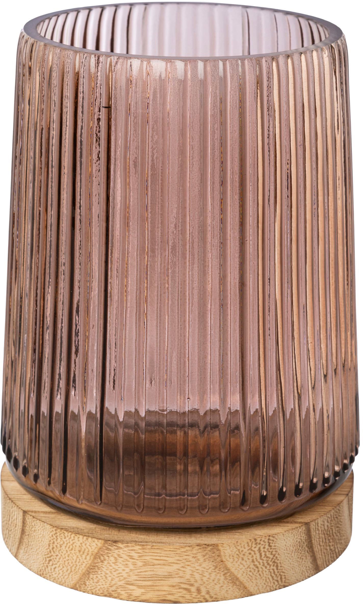 »TRIEST«, 2 kaufen aus Windlicht BAUR Creativ Holzfuß | Kerzenhalter Glas, St.), mit (Set, home