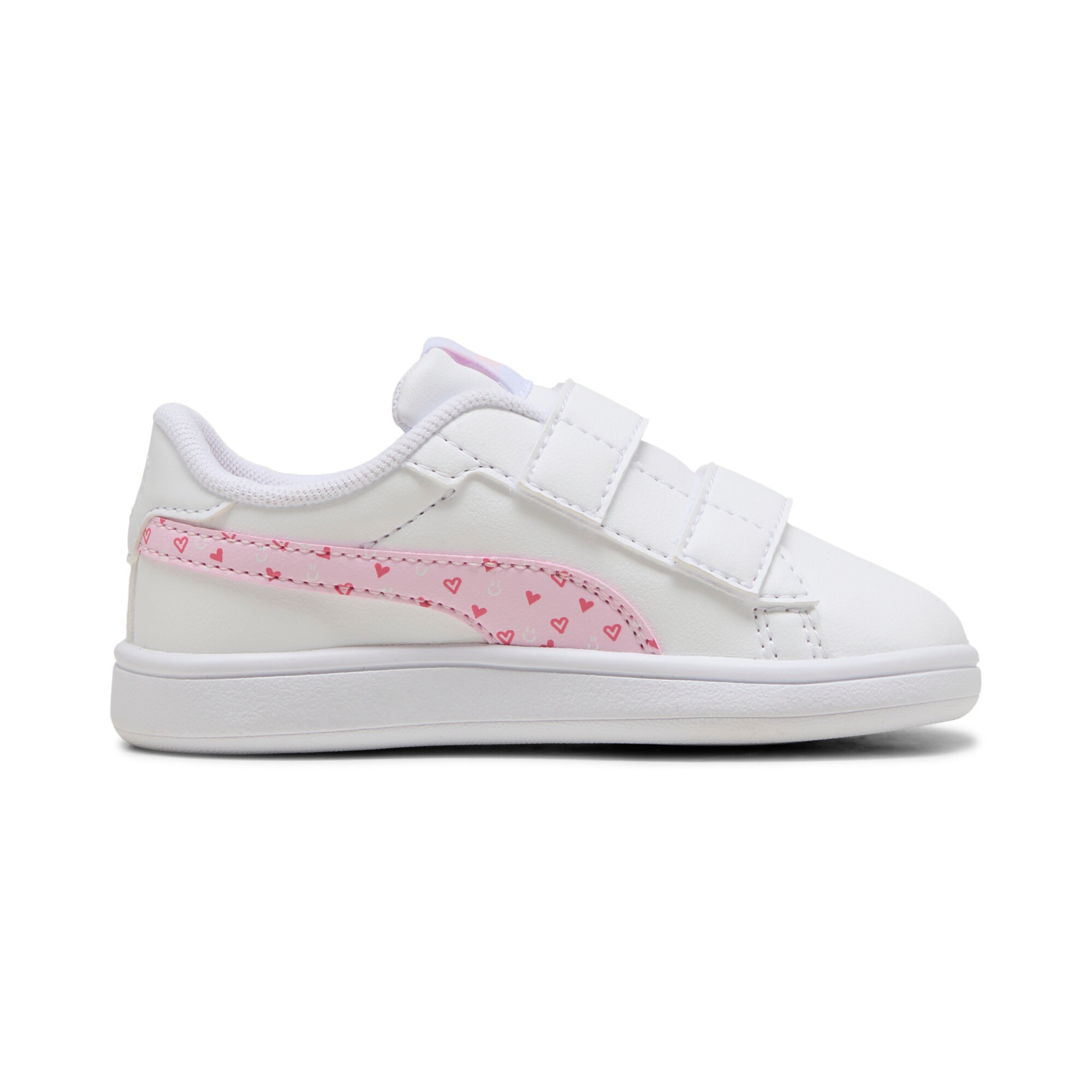 Sneaker PUMA "Smash 3.0 Hearty Sneakers Mädchen", Damen, Gr. 24, weiß pearl pink, Obermaterial: Textil, Synthetik; Futter: Textil; Innensohle: Textil; Laufsohle: Gummi, Schuhe Sneaker 2