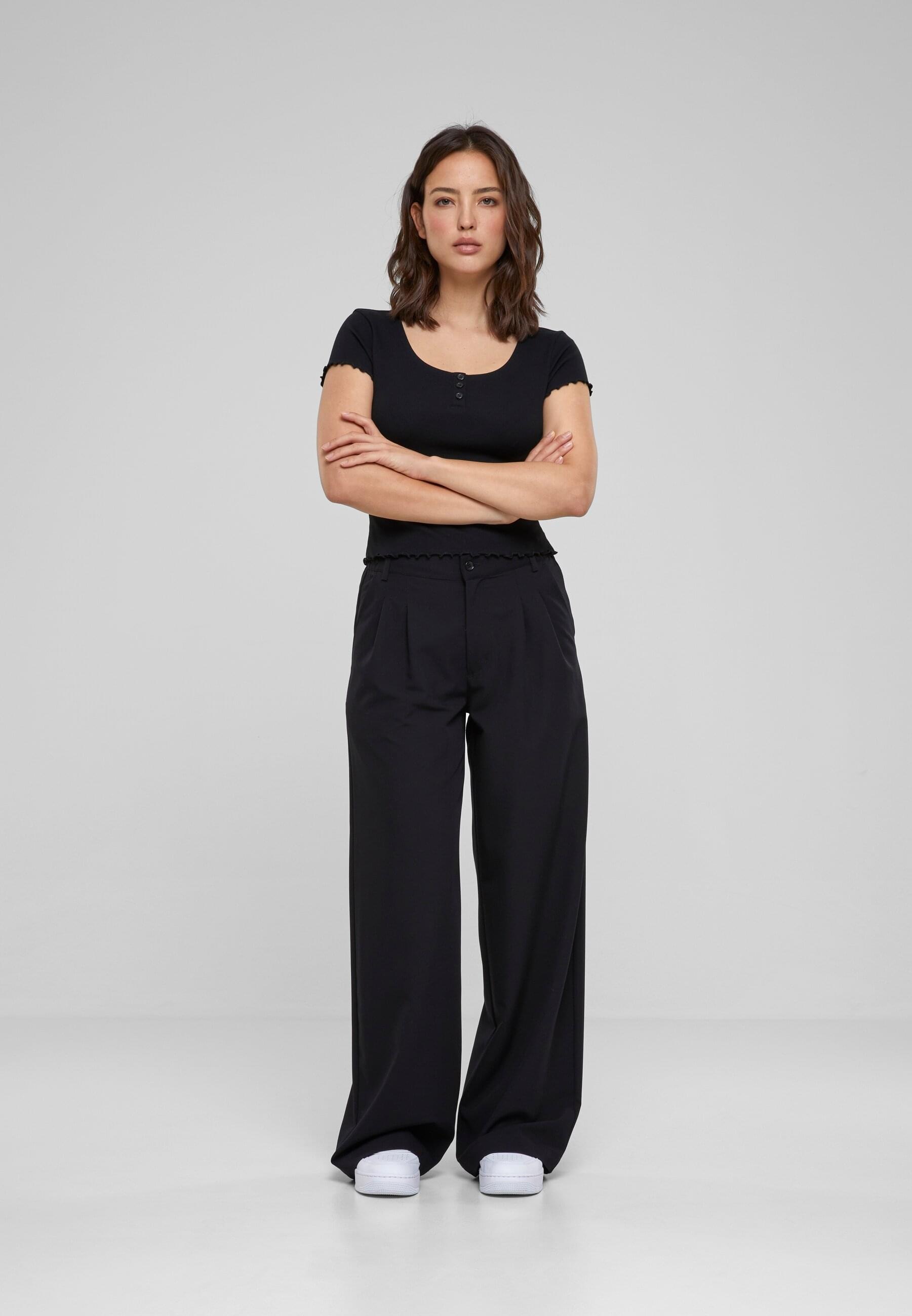 URBAN CLASSICS T-Shirt »Urban Classics Damen Ladies Rib Babylock Tee«, (1 tlg.)