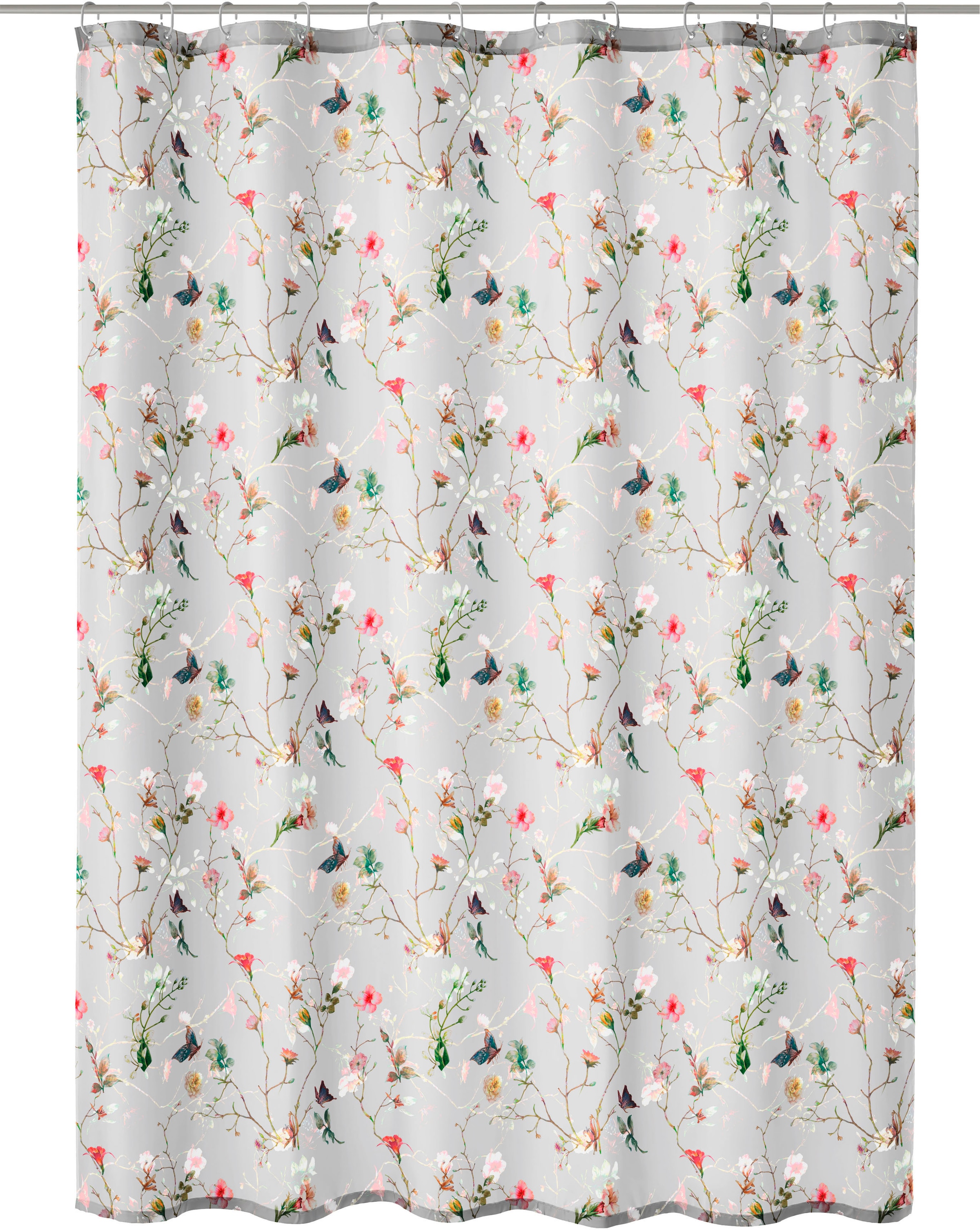 Kleine Wolke Duschvorhang "Flores" Breite 180 cm mit beschwertem Saum und V günstig online kaufen