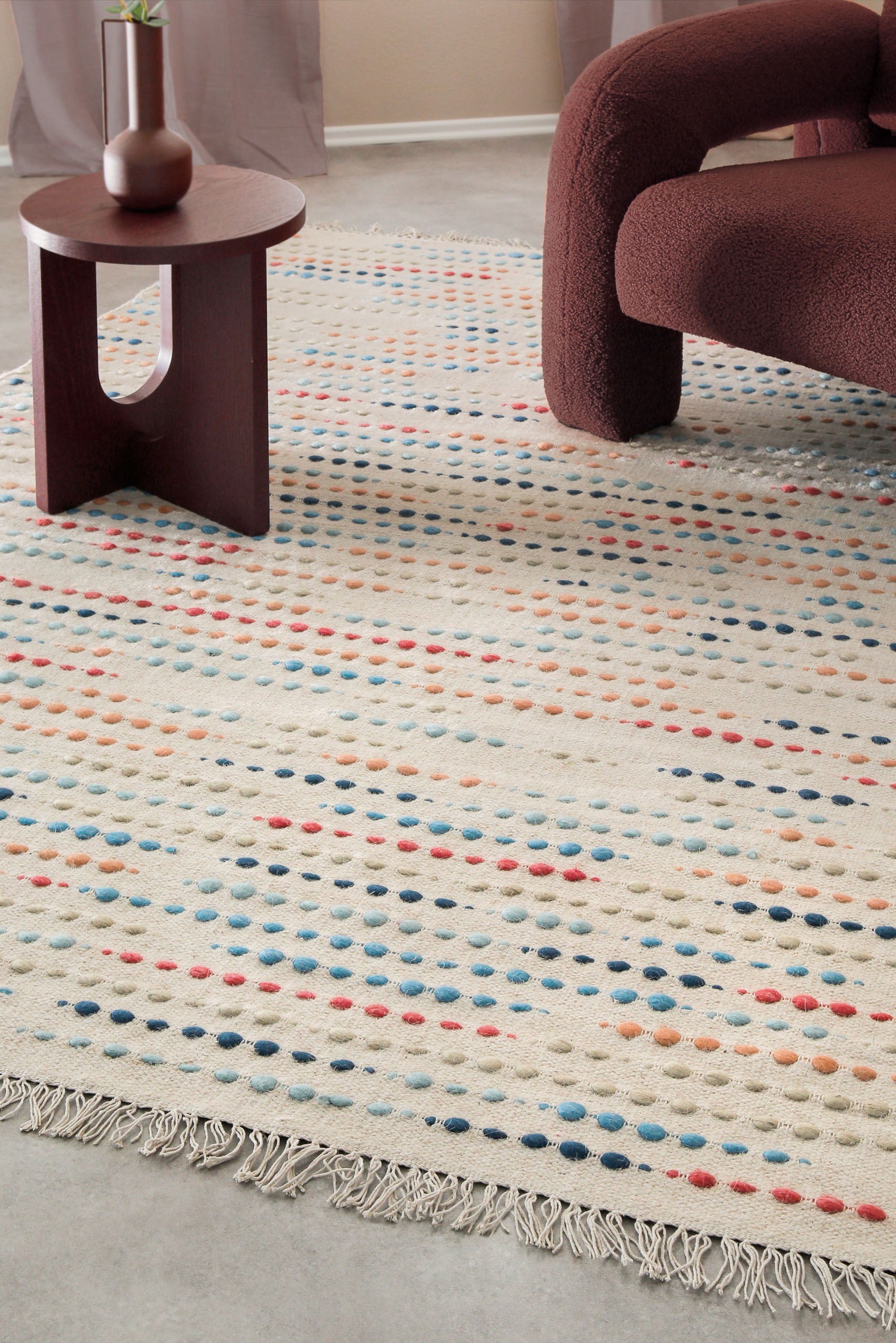 Wecon home Teppich »Maddie«, rechteckig, 11 mm Höhe, handgewebt, robust, strapazierfähig, skandinavisch, Naturfaser