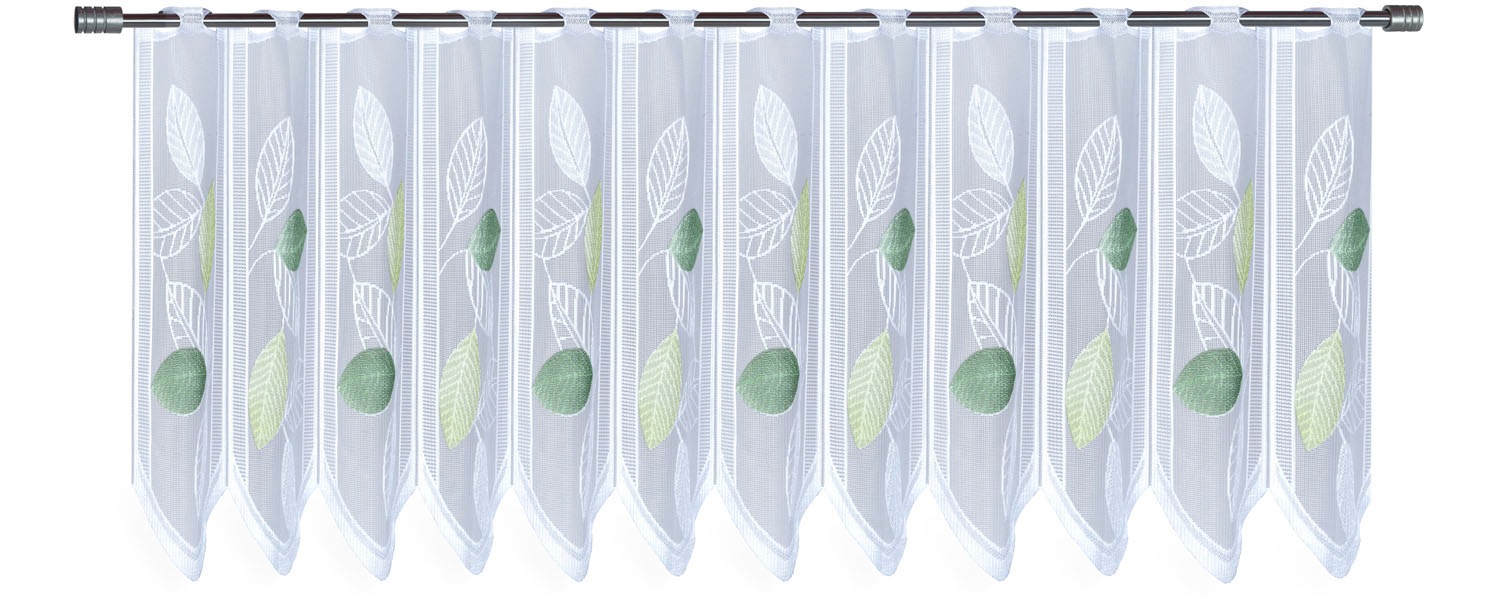 Gerster Gardine "Blätter" Durchzuglöcher 1 Stk. tlg. SB-Bistro "Blätter" günstig online kaufen