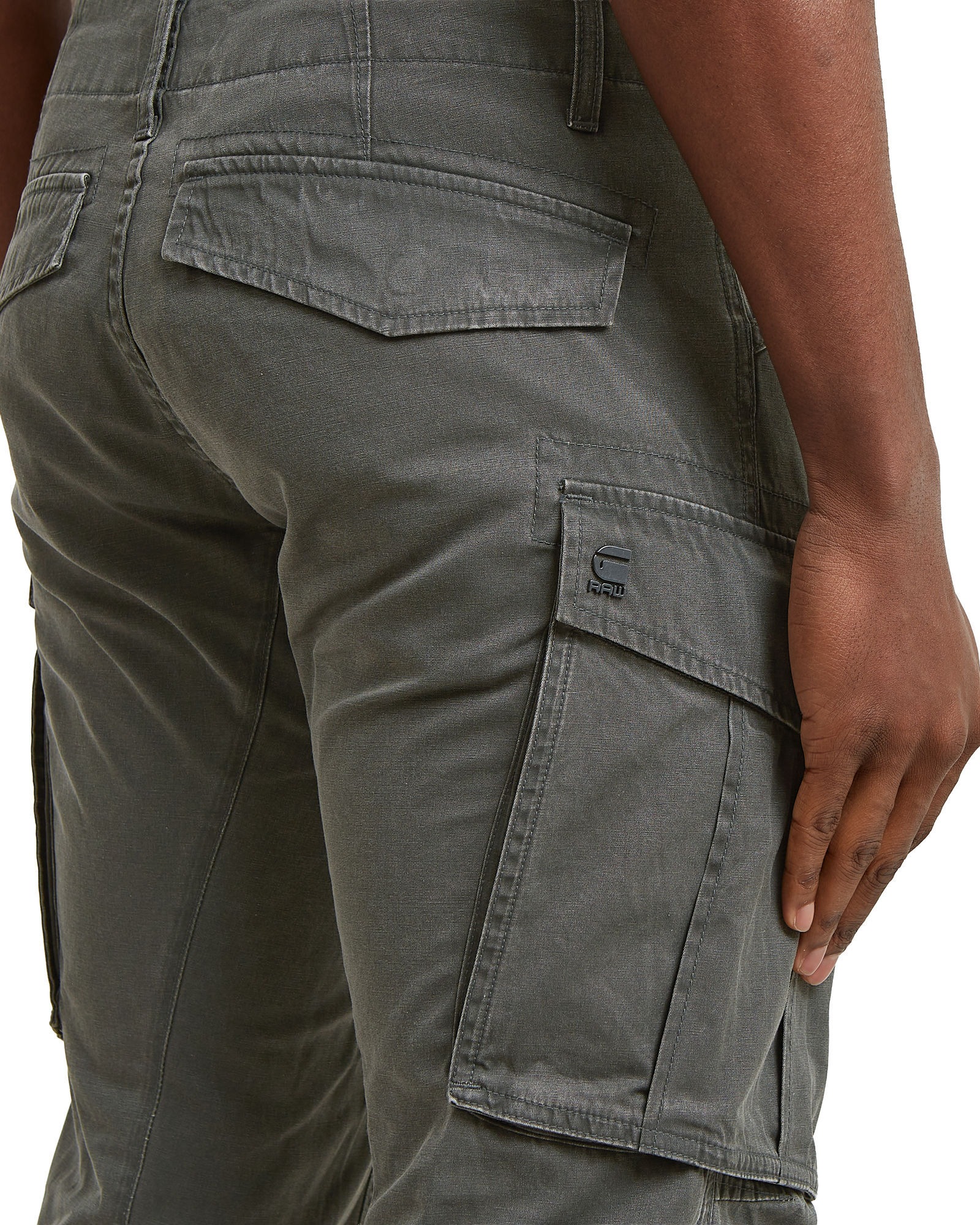 Cargohose G-STAR "Rovic Zip 3D Regular Tapered Hose", Herren, Gr. 33, Länge 32, asfalt, elephant skin, Obermaterial: 100% Baumwolle, Hosen Cargohose 3