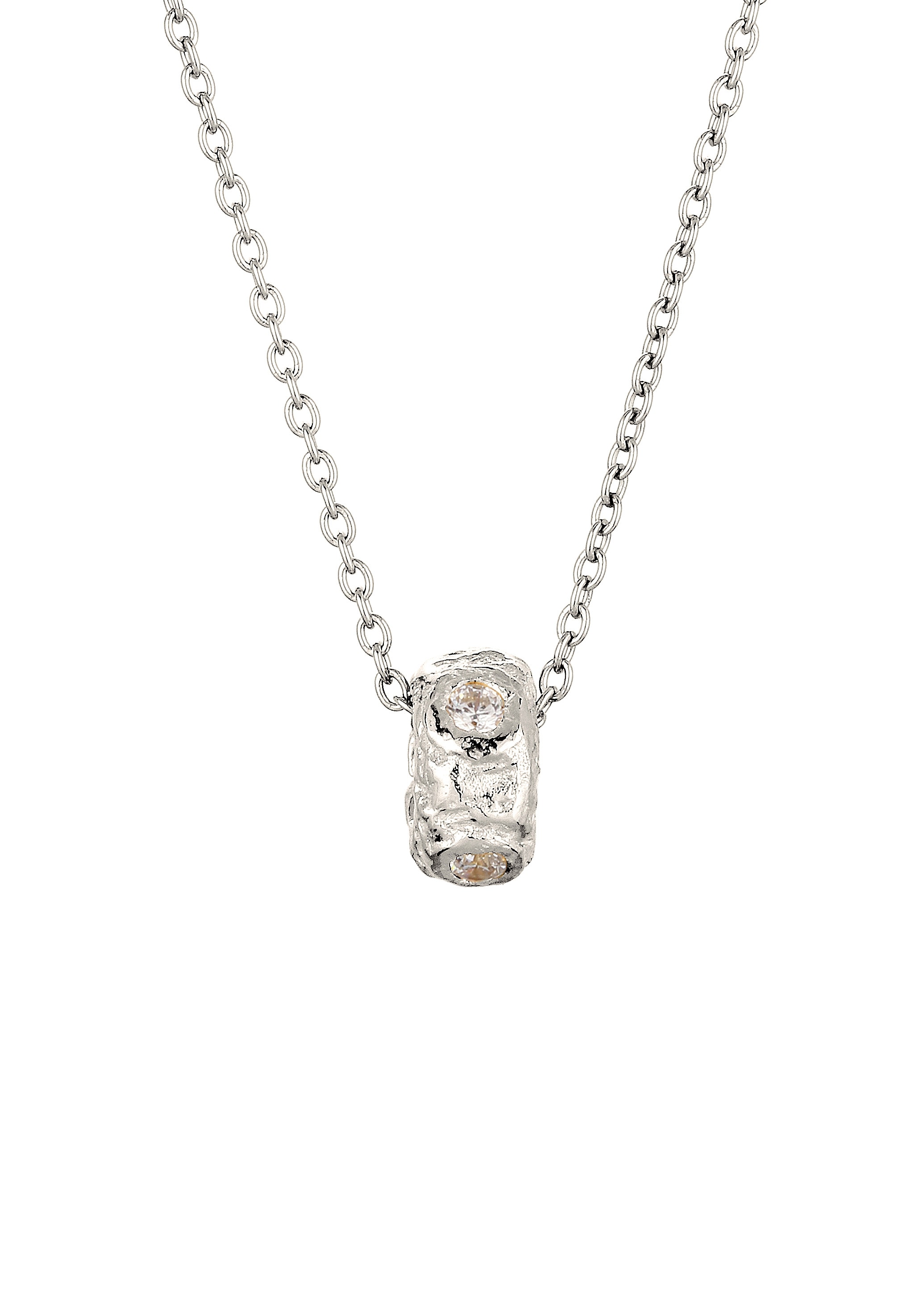 Elli Kette mit Anhänger »Halskette Rund Zirkonia Weiß 925 Sterling Silber«
