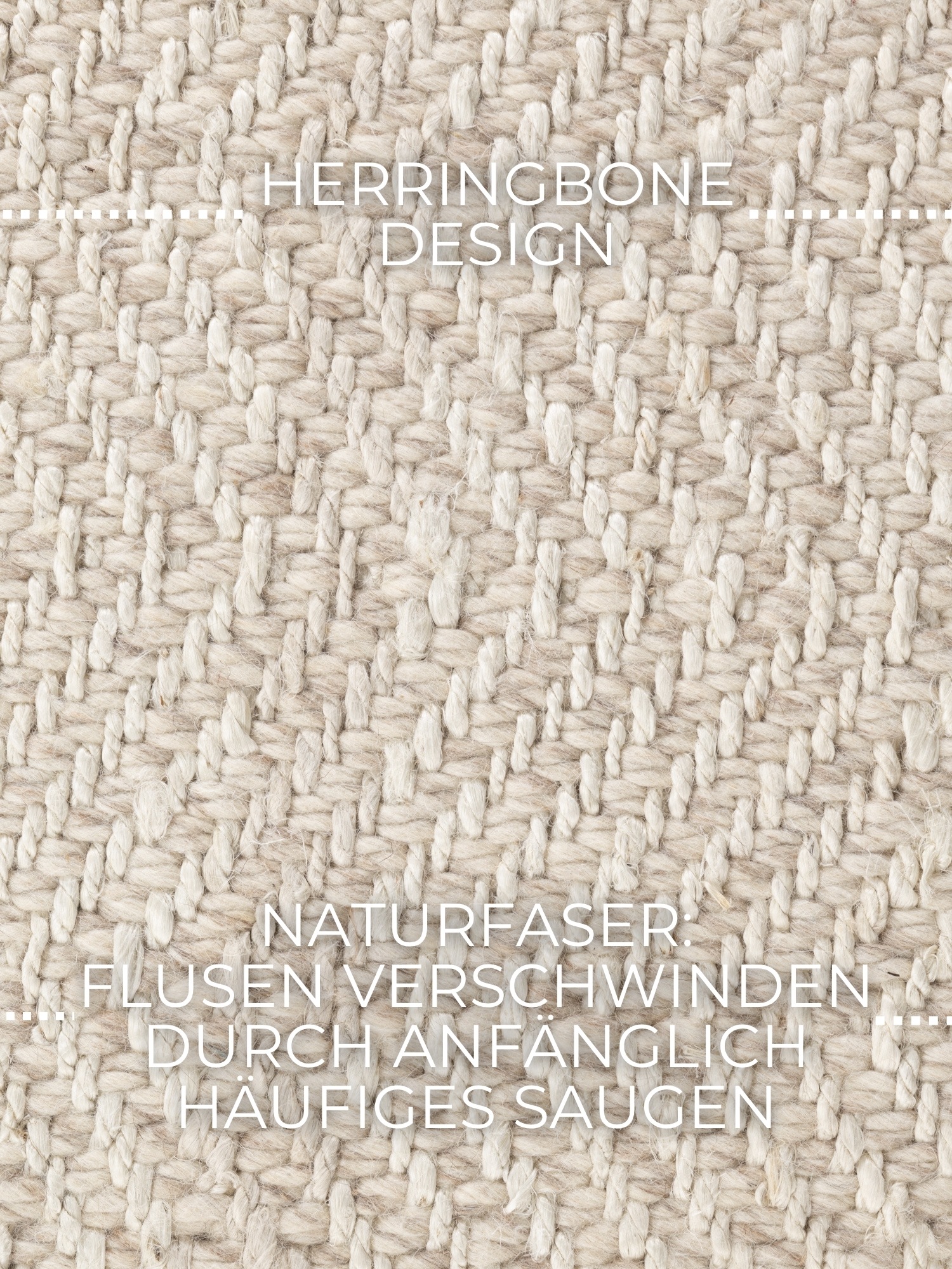 ELLE DECORATION Wollteppich »Majoli«, rechteckig, 10 mm Höhe, Herringbone, Wolle, Jute, Natur, Wohnzimmer, Schlafzimmer, Boho,Skandi
