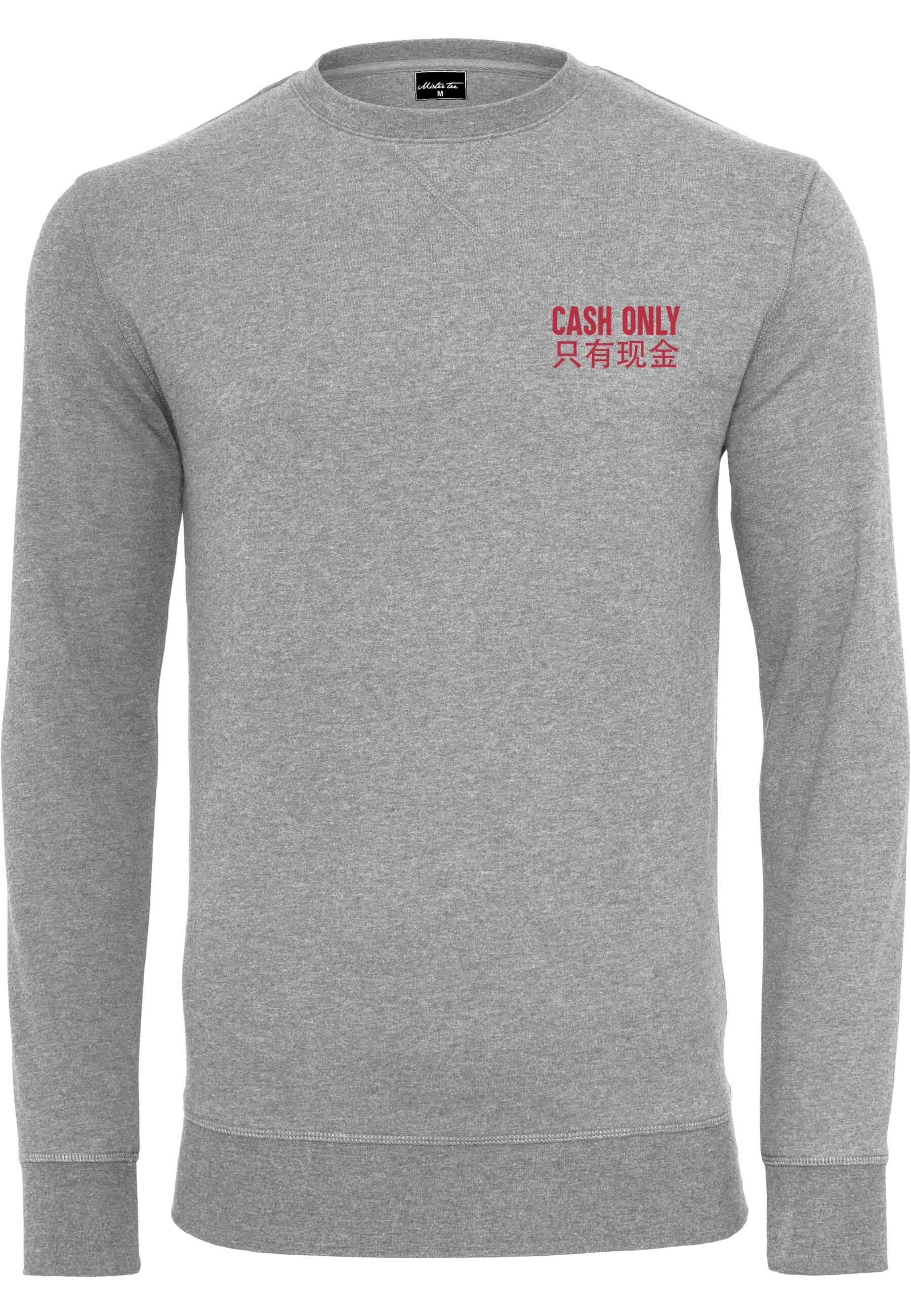 MisterTee Rundhalspullover »MisterTee Herren Cash Only Crewneck«, (1 tlg.)