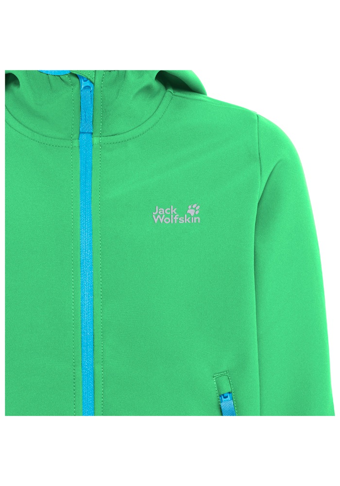 Jack Wolfskin Softshelljacke »FOURWINDS JACKET KIDS« mit Kapuze mit Windschutzblende und Kinnschutz, wasserabweisend, windabweisend