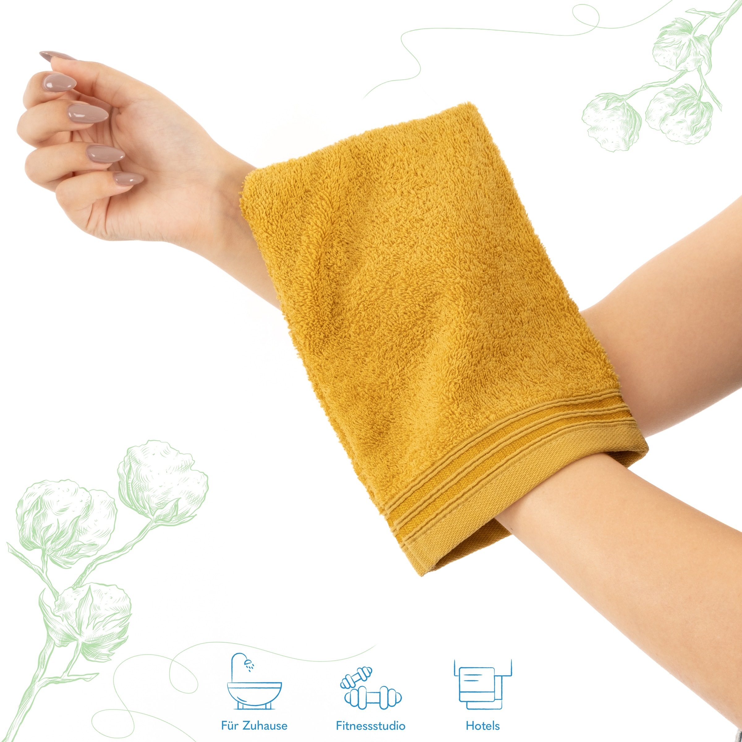 Thumbnail - HAMMETEX Waschlappen "2er-Set Waschlappen 15x22 cm, 100% Baumwolle, weich und saugfähig"