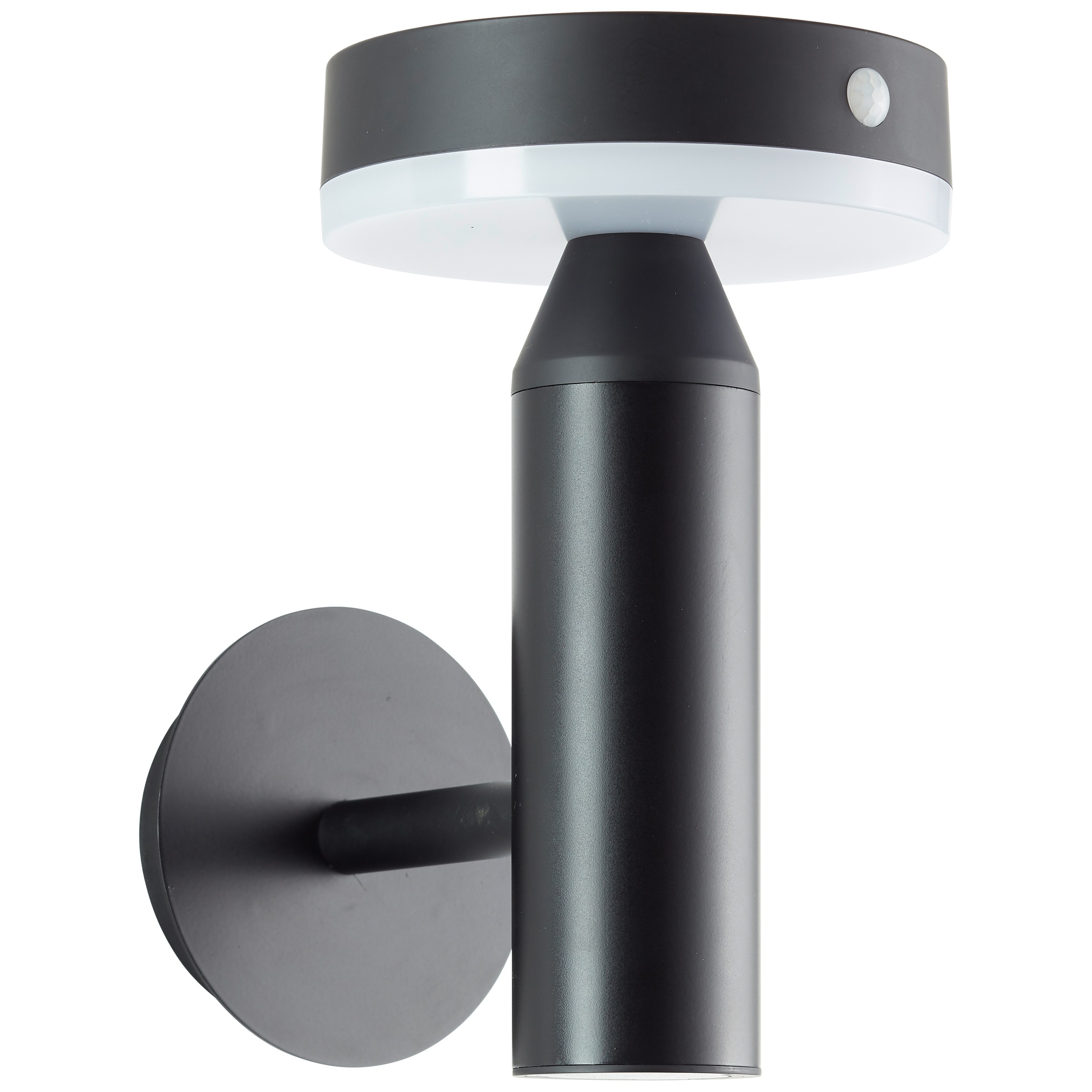 Brilliant LED Außen-Wandleuchte »Magua«, 1 flammig, LED Außenwandlampe mit Solar, 20 cm, 350 lm, 4000 K, Metall, schwarz