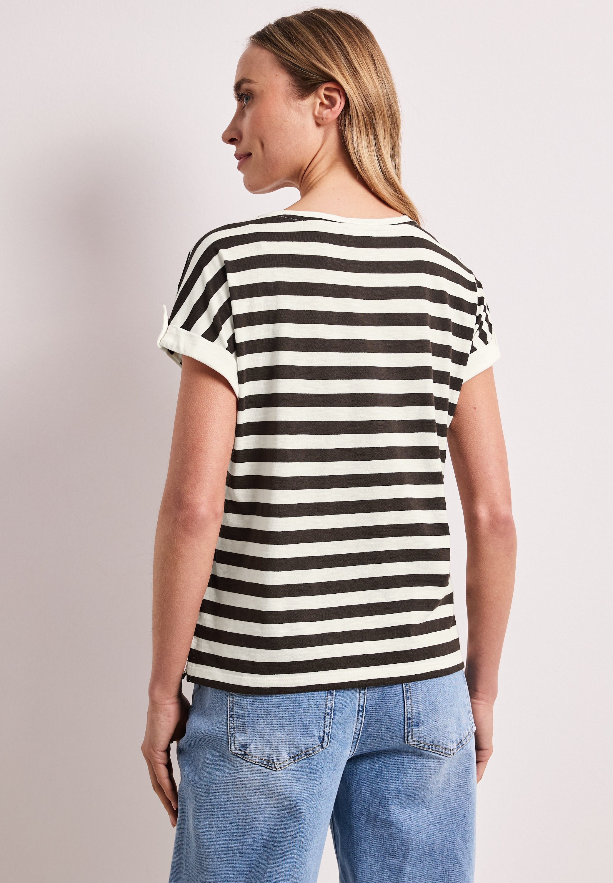 STREET ONE Rundhalsshirt im Streifen-Design günstig online kaufen