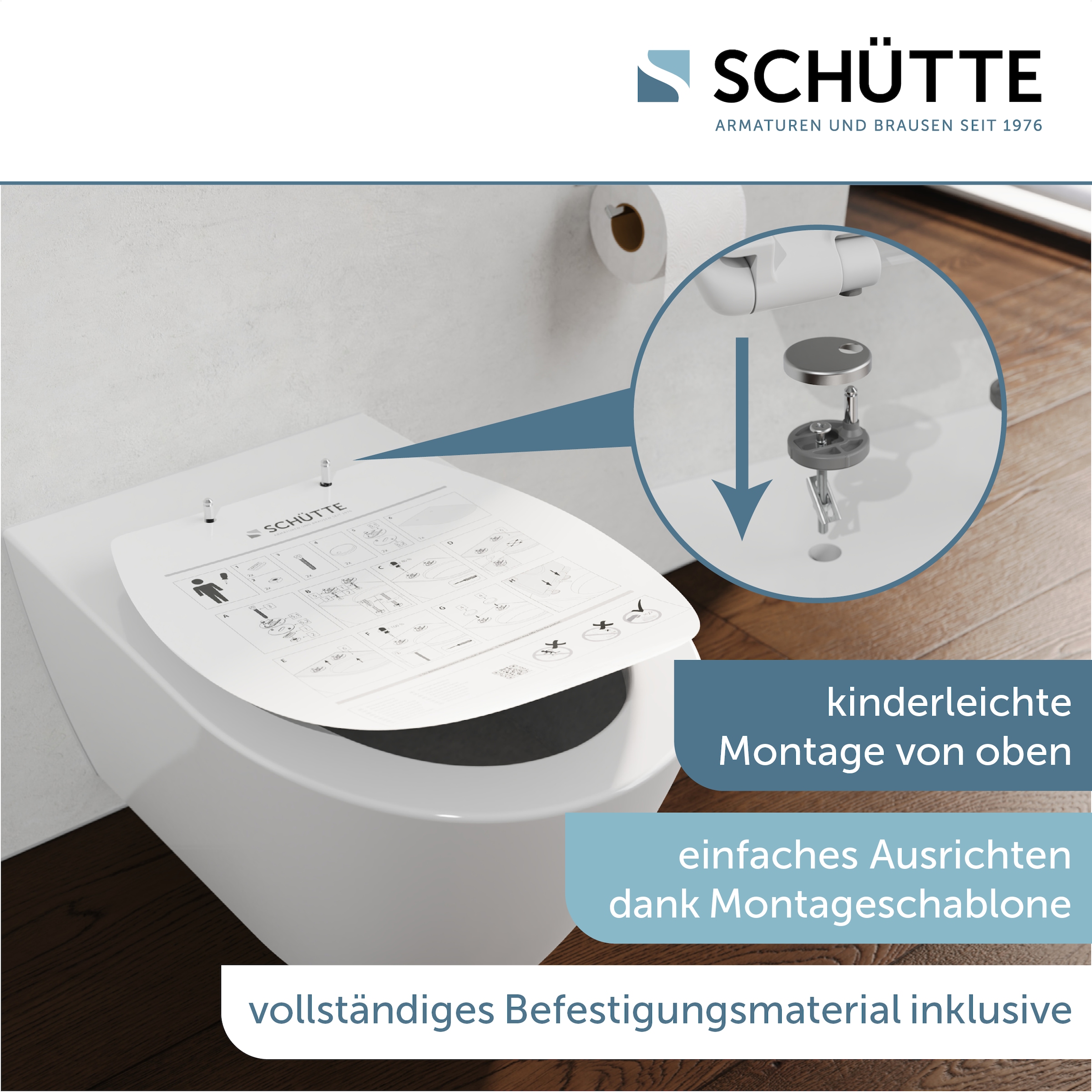 Schütte WC-Sitz »WHITE« Duroplast, Absenkautomatik, Schnellverschluss, belastbar bis 150 kg
