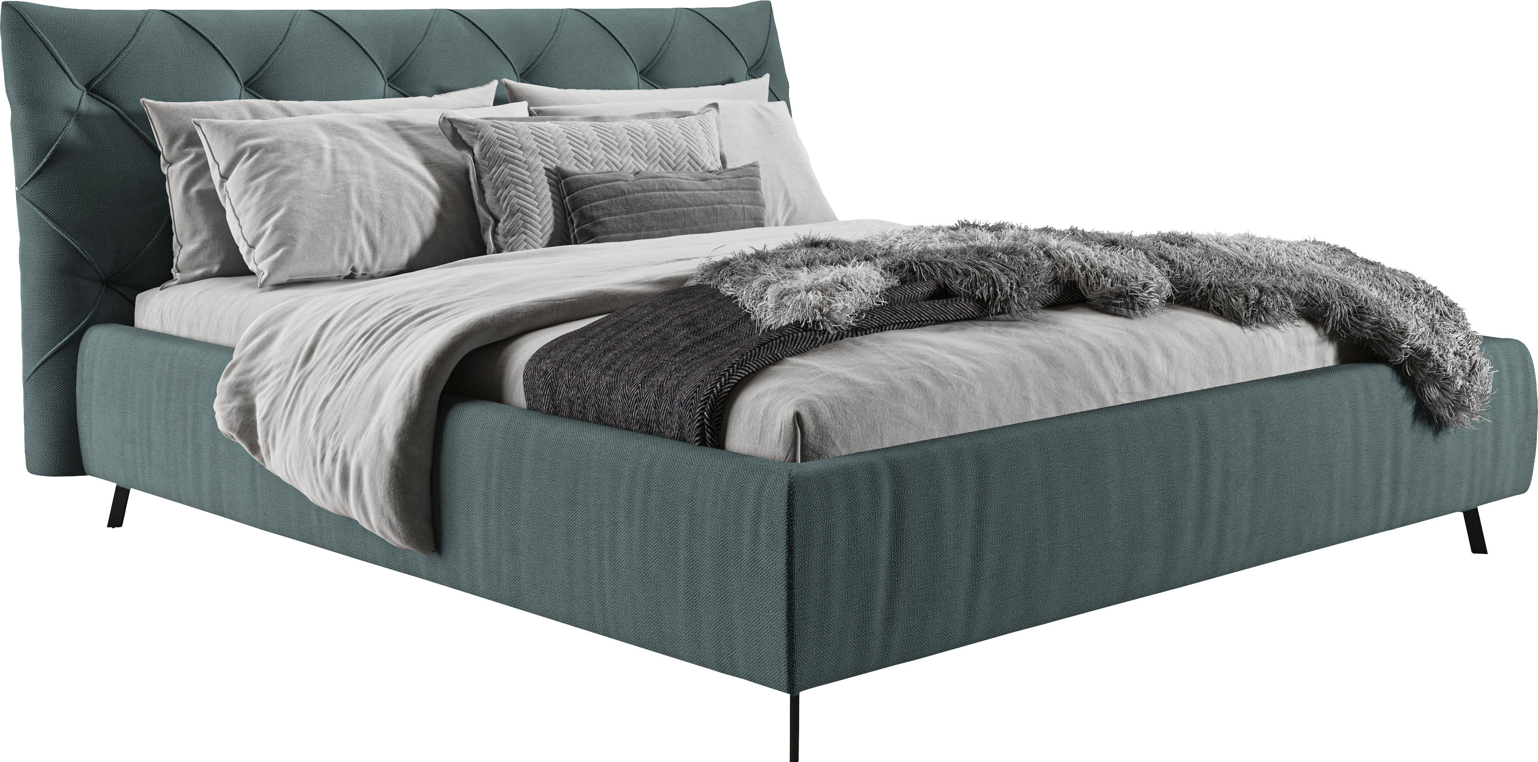 Home affaire "Elloree, in 4 Breiten bis 200cm, auch in Leder" Kopfteilhöhe 105 cm, belastbar bis 280 kg, auch in Überlänge 220cm