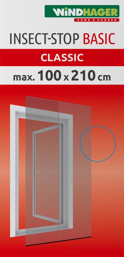 Windhager Insektenschutz-Vorhang »Basic aus UV-beständigem Polyestergewebe, Fliegengitter Tür Vorhang« Lamellenvorhang für Türen, 100 x 210 cm, anthrazit, ohne bohren