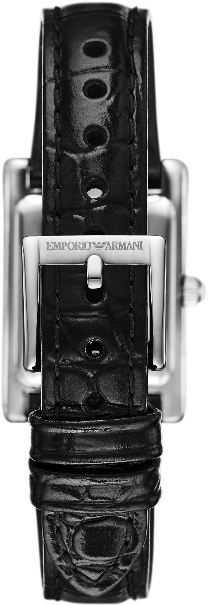 Emporio Armani Quarzuhr, Armbanduhr, Damenuhr, Lederarmband, analog