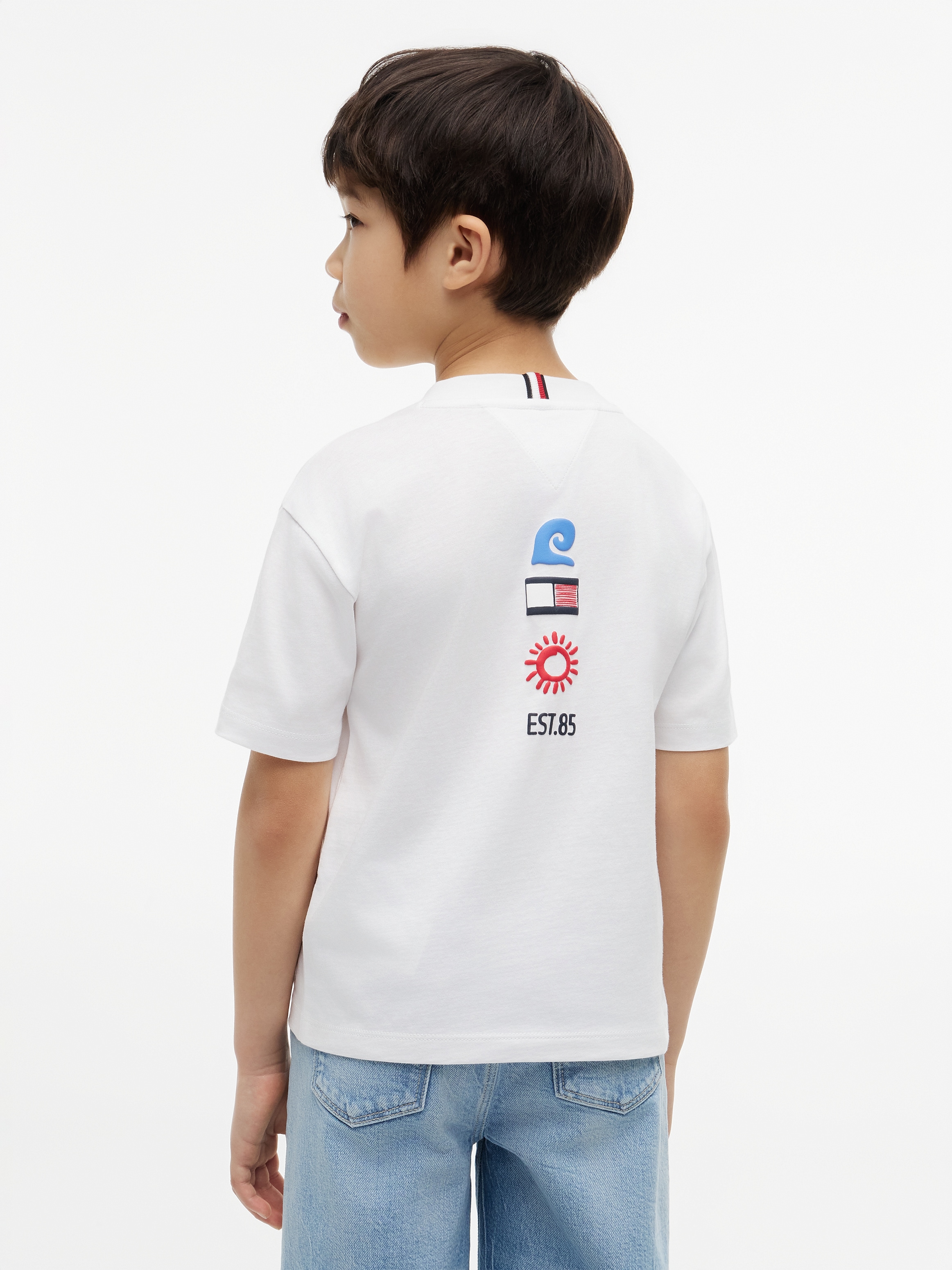 Tommy Hilfiger T-Shirt Rückendruck, Regular Fit, Kinder bis 16 Jahre