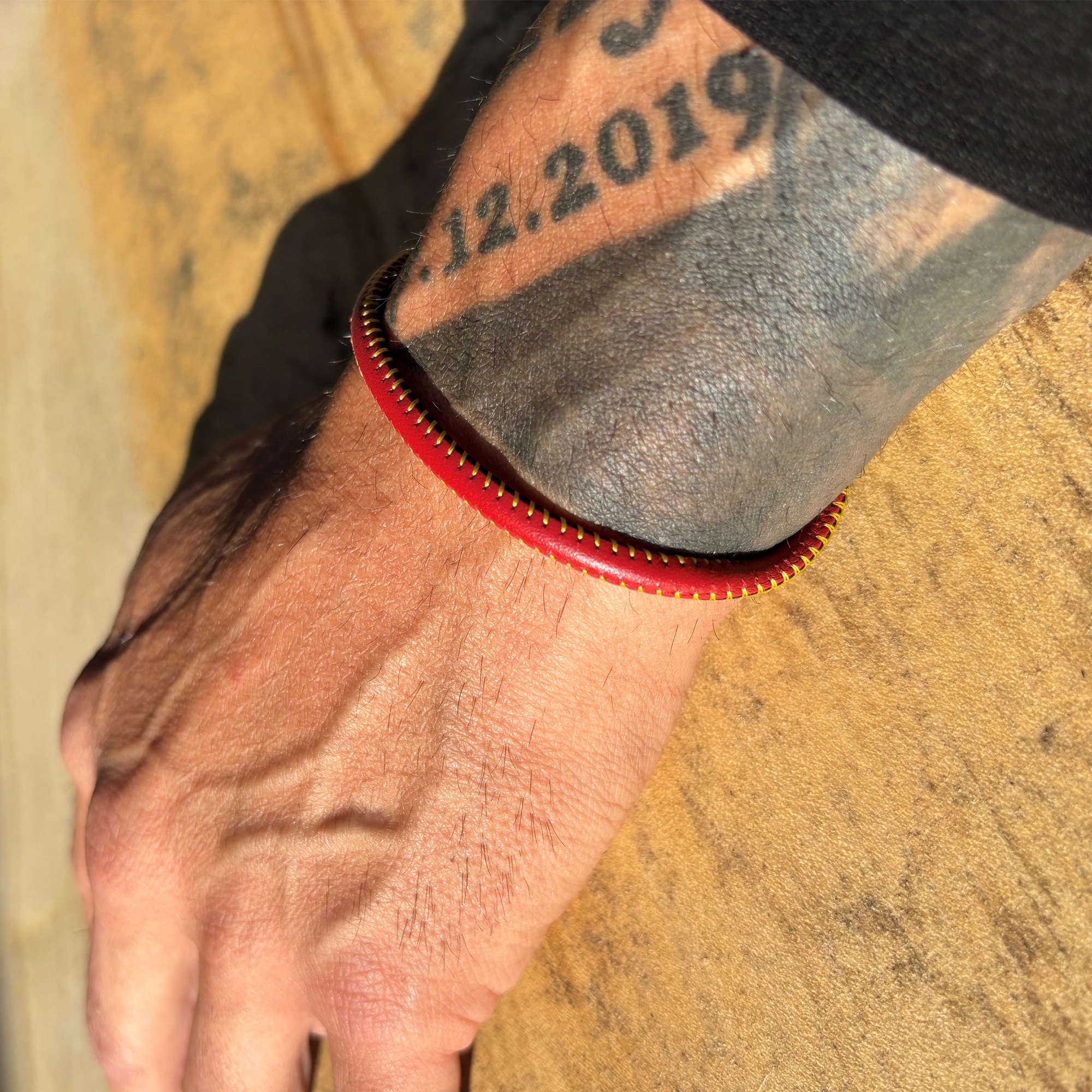 Zeeme Armband »echt Leder mit Deutschland-Farben 23cm«
