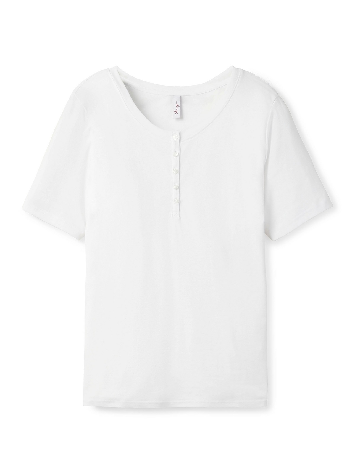 Sheego »Große in kaufen T-Shirt | BAUR Knopfleiste für mit Rippstruktur, Größen«,
