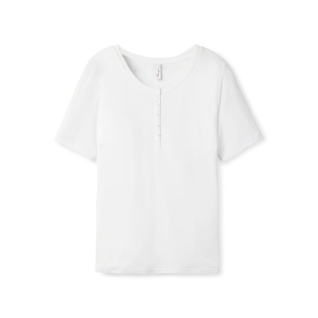 Sheego T-Shirt »Große Größen«, in Rippstruktur, mit Knopfleiste für kaufen  | BAUR