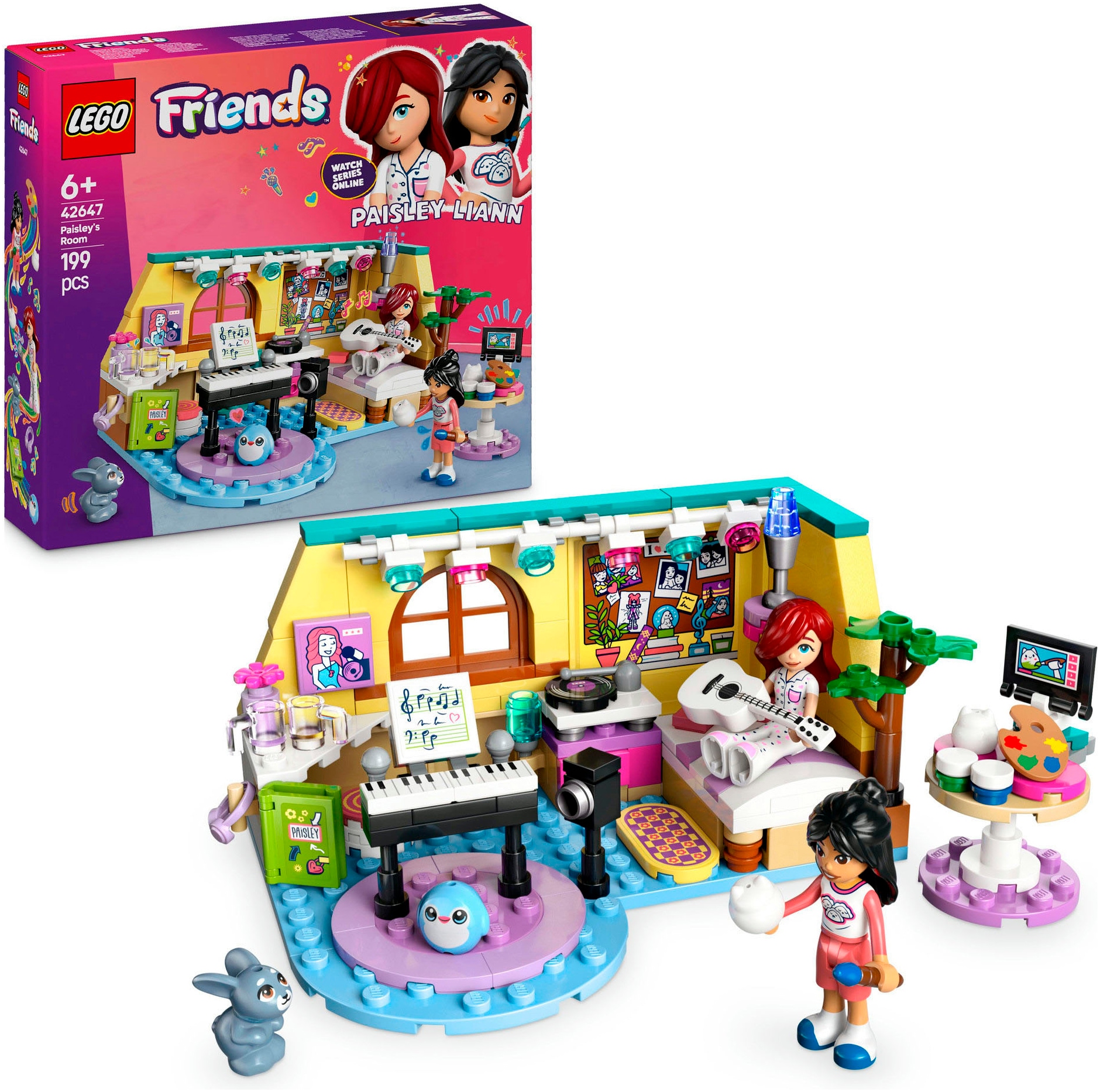 LEGO® Konstruktionsspielsteine »Paisleys Zimmer (42647), LEGO Friends«, (199 St.), Made in...