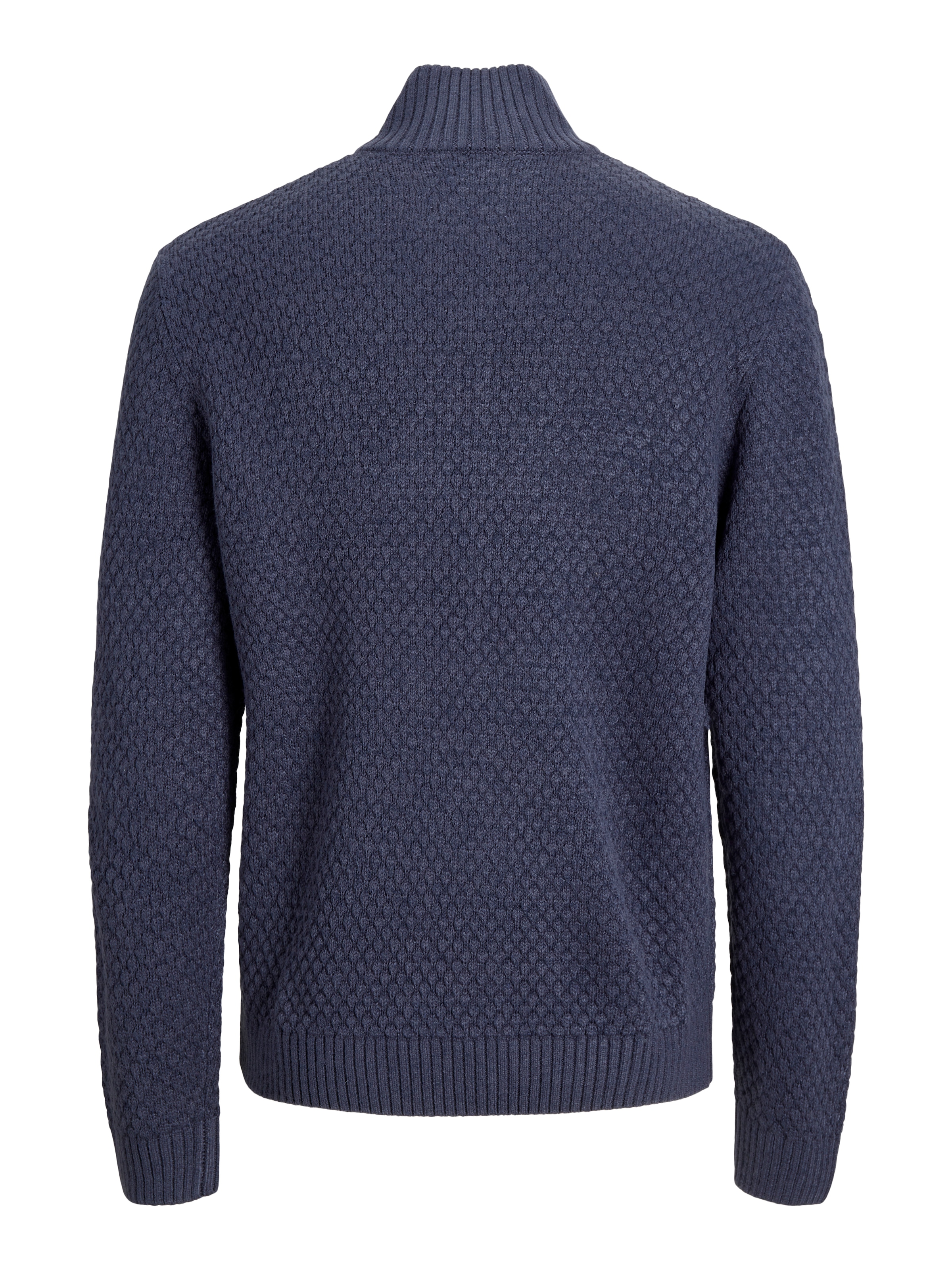 Jack & Jones Troyer »JJBLAKE KNIT HALF ZIP« Materialmix, locker geschnitten