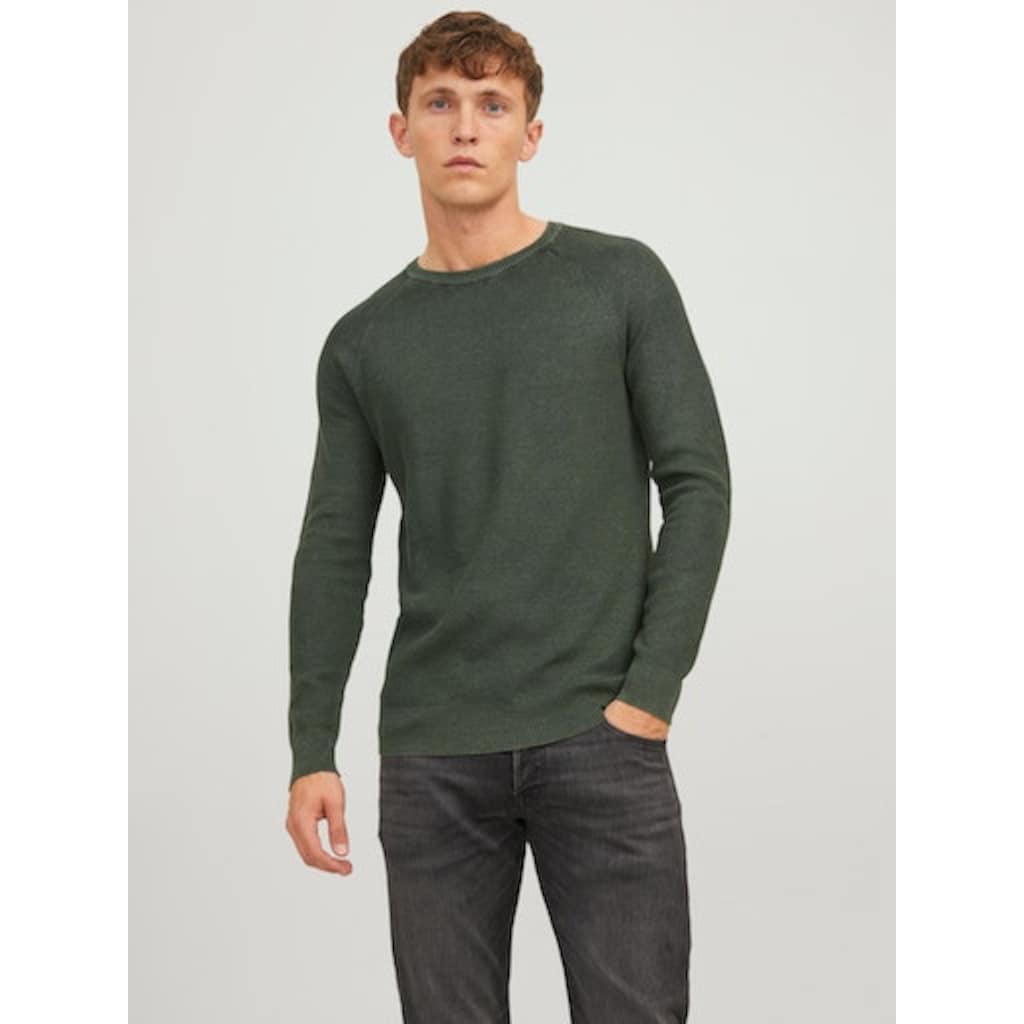 Jack & Jones Rundhalspullover »JJEMATT KNIT CREW NECK NOOS«