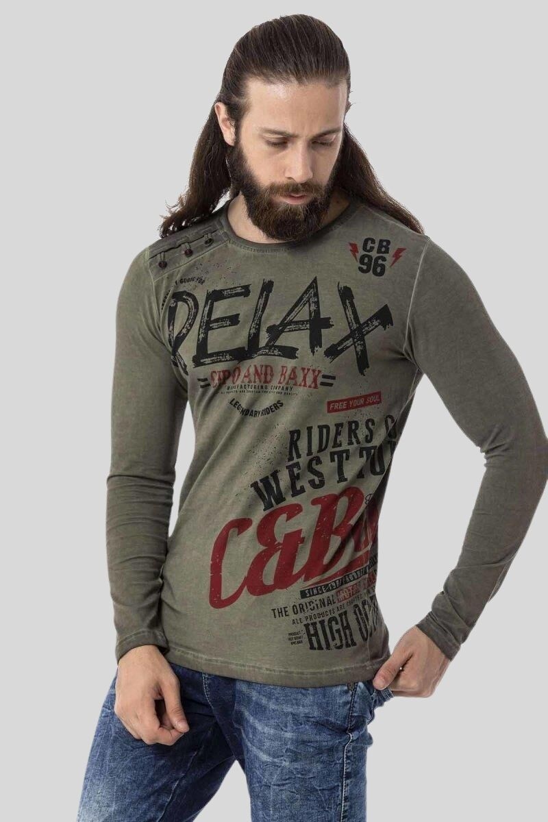 Cipo & Baxx T-Shirt »Sweatshirts«, mit lässigem Print