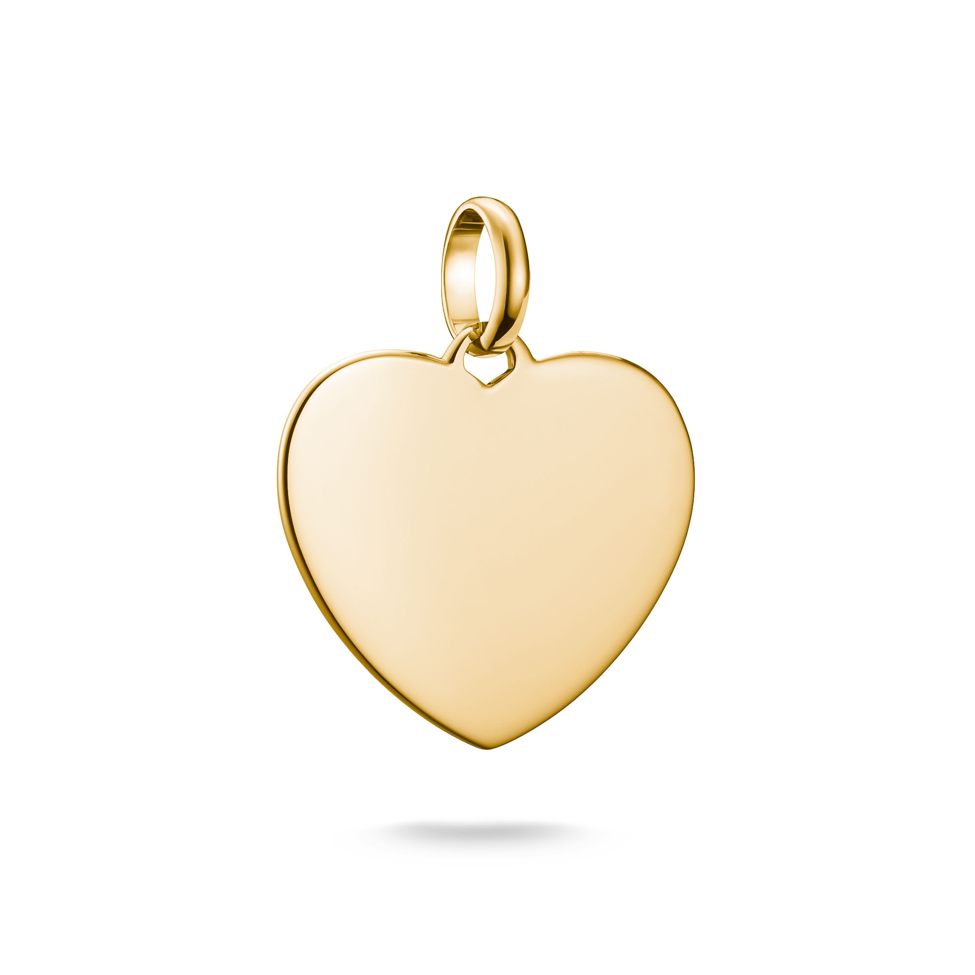Charm Herz THOMAS SABO "Charm Herz groß - Connect", gold (gelbgoldfarben), Charms, Damen, Silber 925 (recycelt)