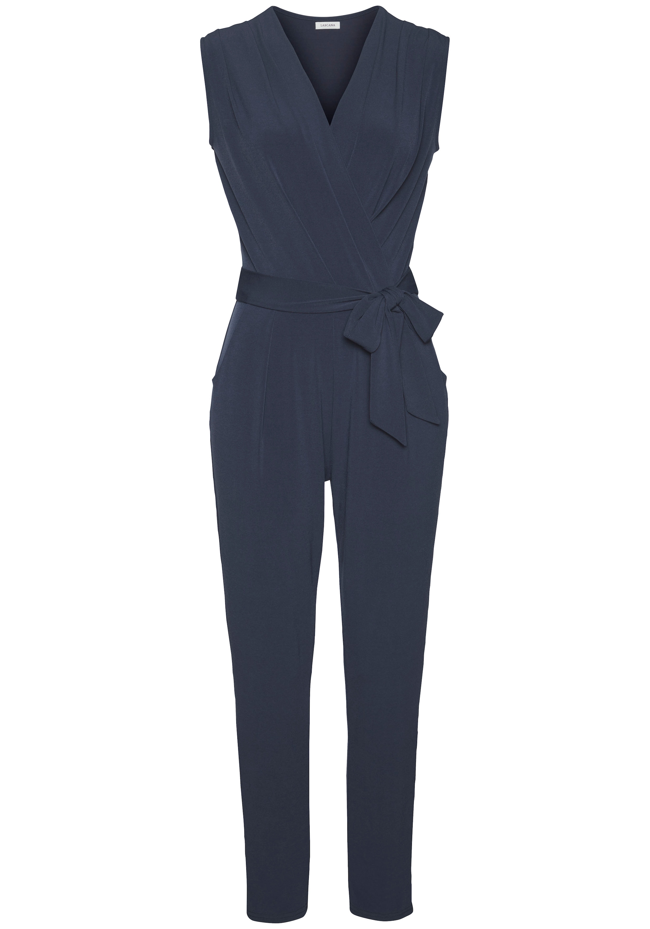 LASCANA Overall, (mit Bindegürtel), aus knitterfreier Ware, eleganter Jumpsuit in Wickeloptik, bügelfrei