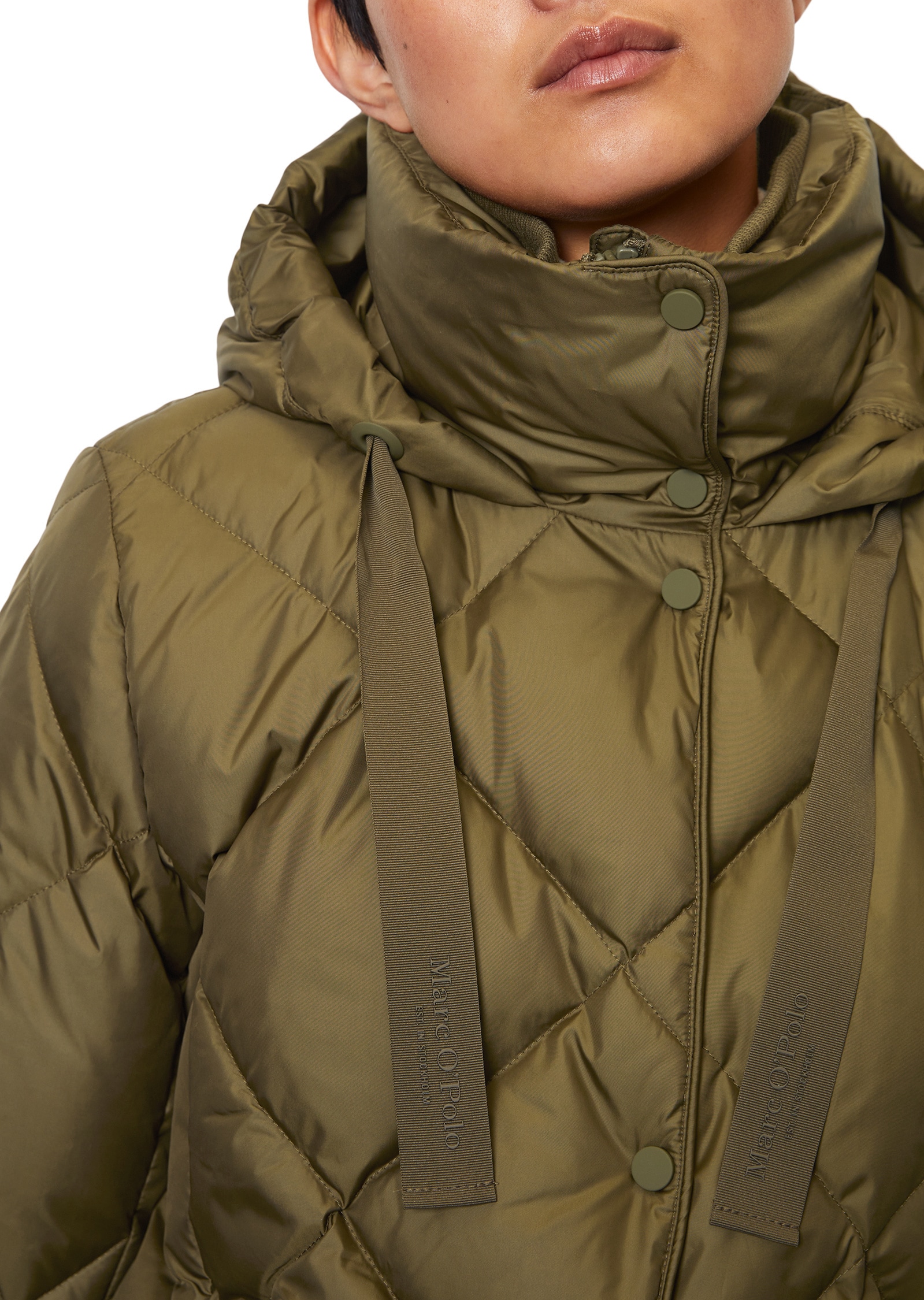 Marc O'Polo Outdoorjacke »mit kontrastfarbener Kapuze«