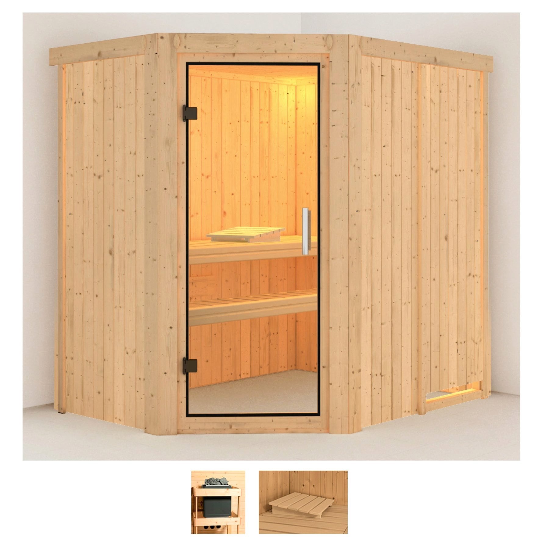 Karibu Sauna "Swantje" Set, ohne Ofen