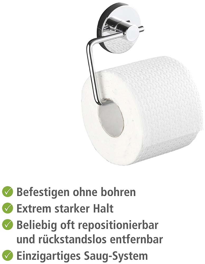 WENKO Toilettenpapierhalter »Vacuum-Loc® Modell Milazzo«, inkl. 2 Wandhaken, Befestigen ohne Bohren