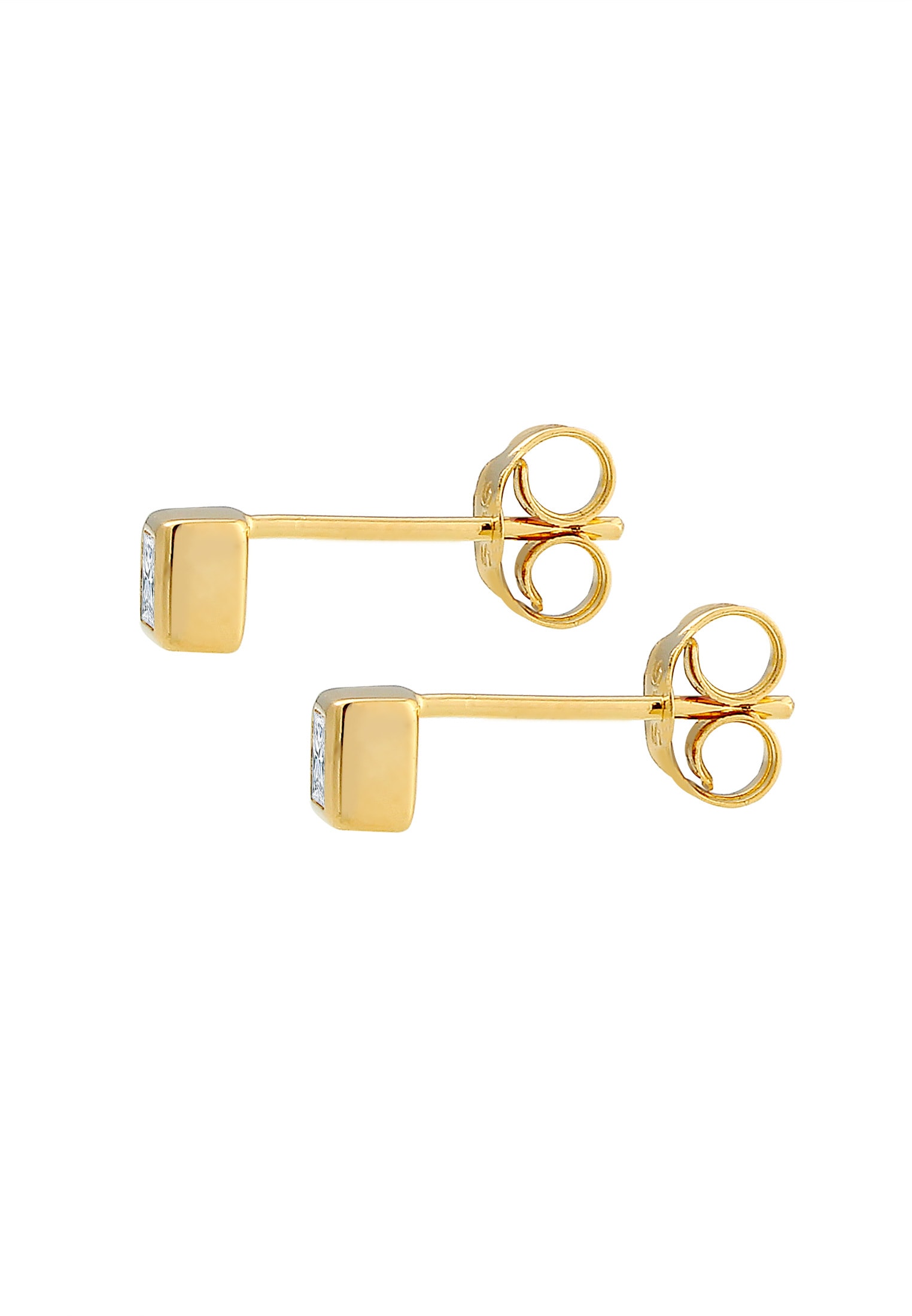 Elli DIAMONDS Paar Ohrstecker »Prinzessschliff Diamant (0.2 ct.) 585er Gelbgold«