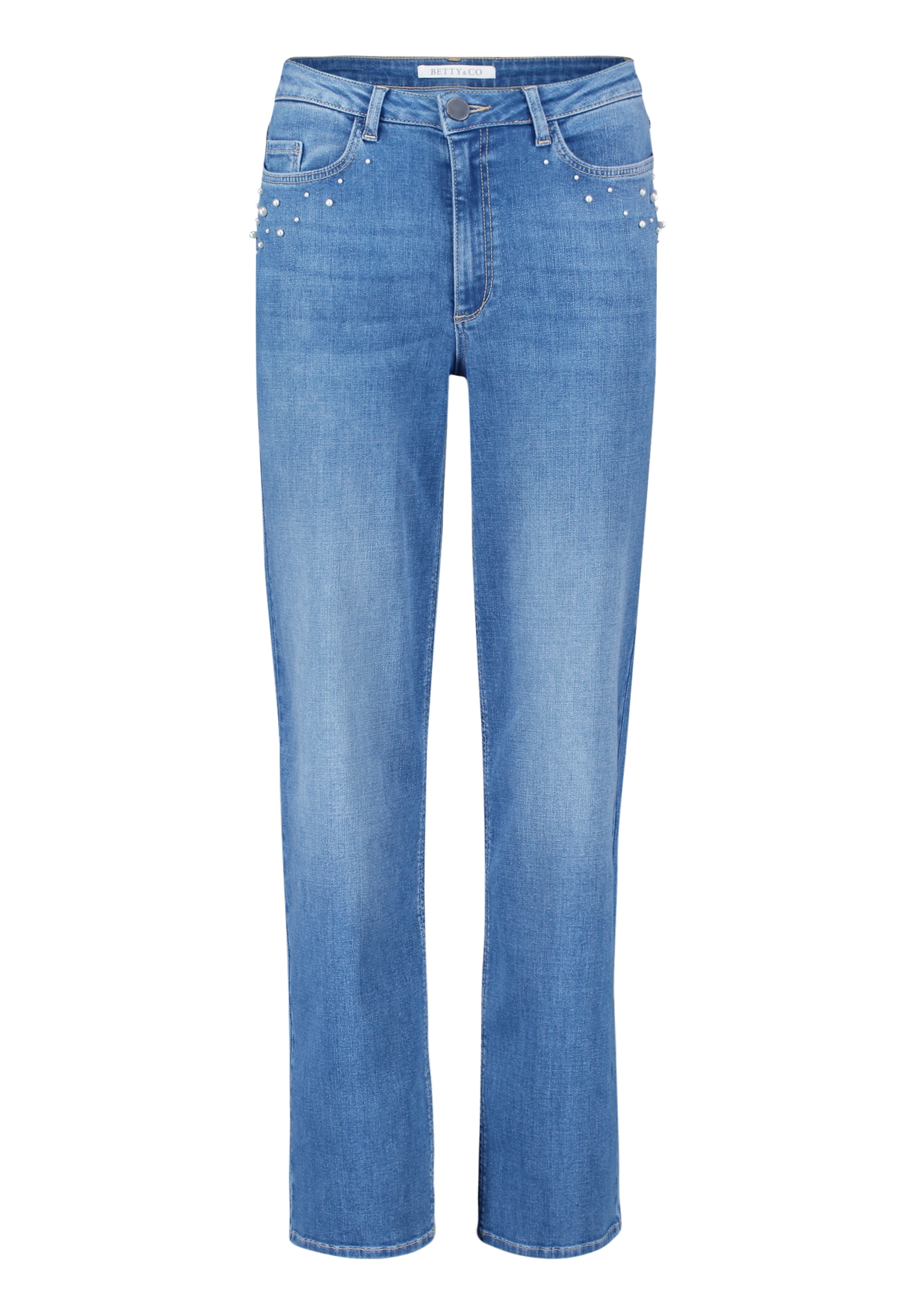 Betty&Co High-waist-Jeans »Betty & Co High Waisted-Jeans mit Perlen«