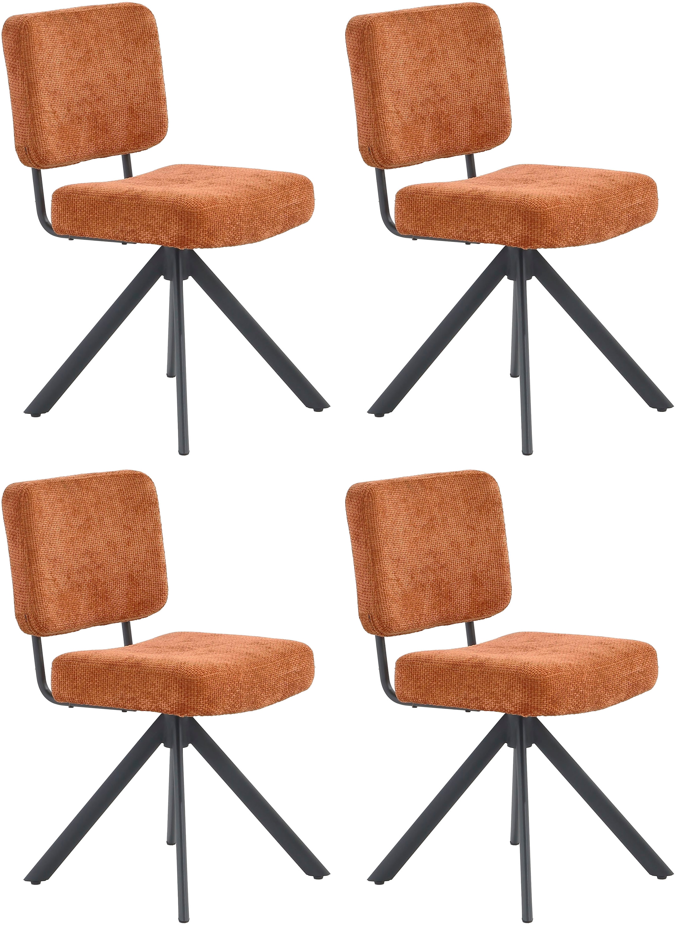 Jockenhöfer Gruppe Drehstuhl "Gloria (Set, 4 St.)", (Set), 4 St., Chenille, günstig online kaufen