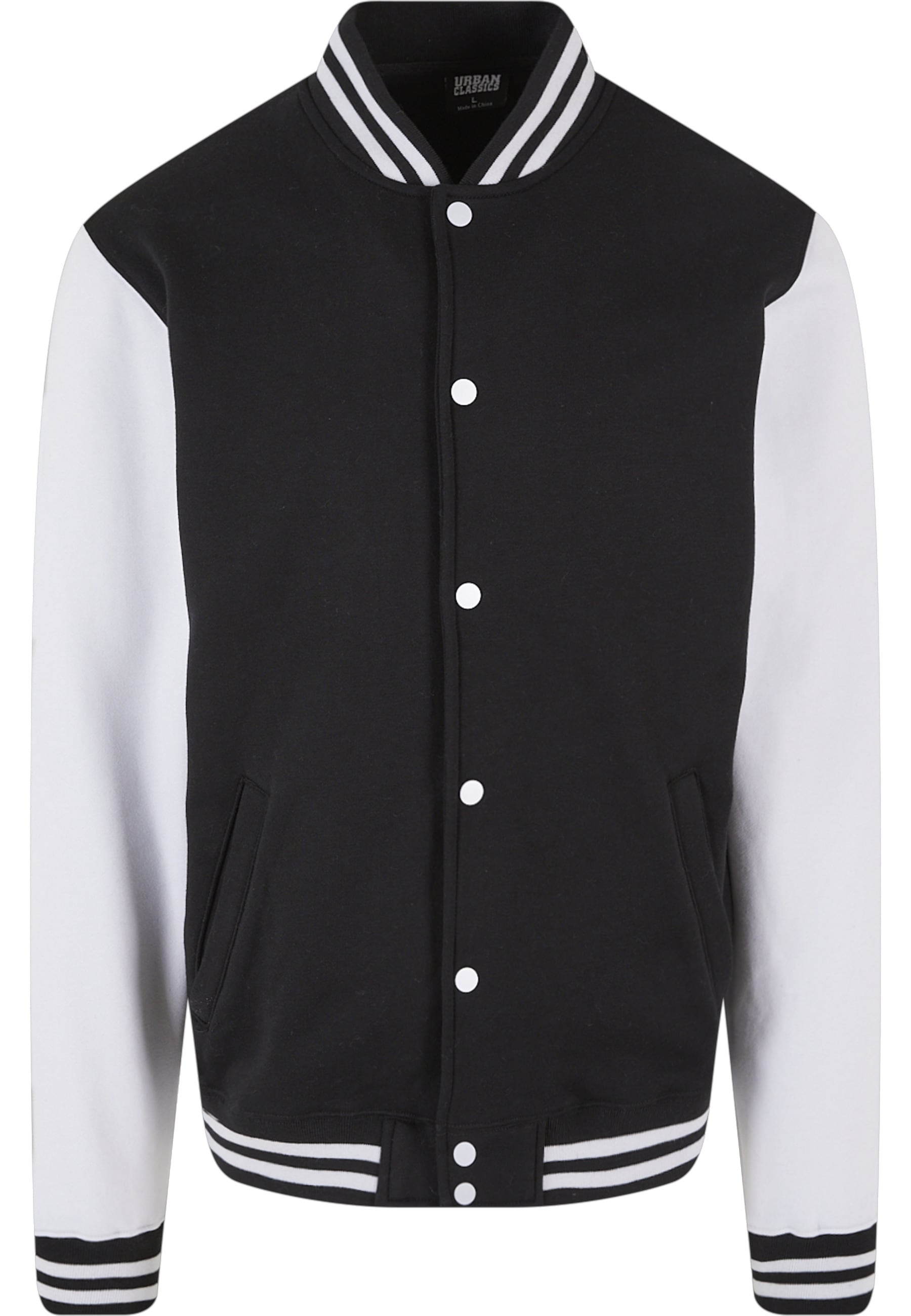 URBAN CLASSICS Outdoorjacke "Urban Classics Herren 2-tone College Sweatjacket" 1 Stk. tlg. ohne Kapuze