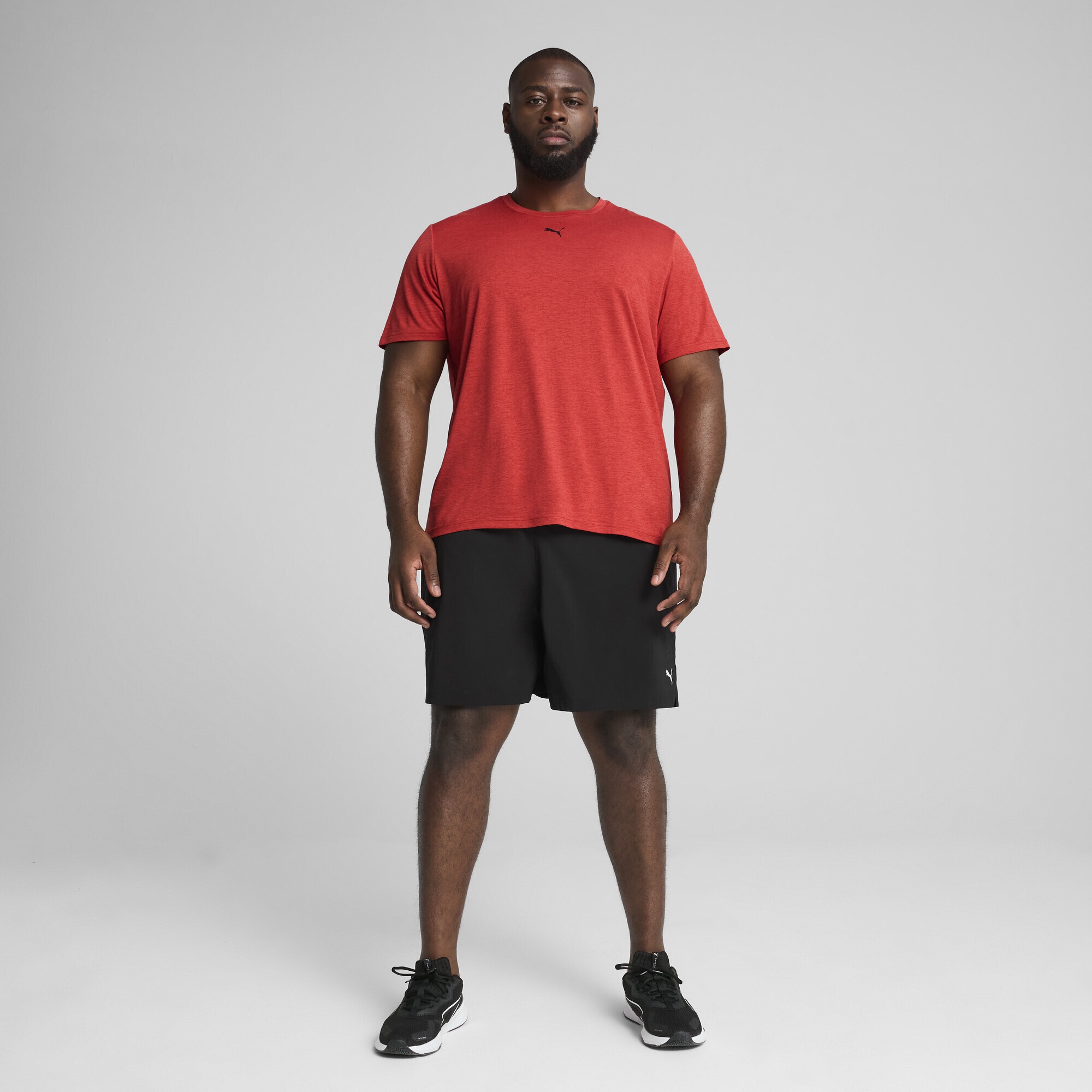 PUMA Trainingsshirt »TAD ESSENTIALS Meliertes T-Shirt mit Cat Logo Herren«