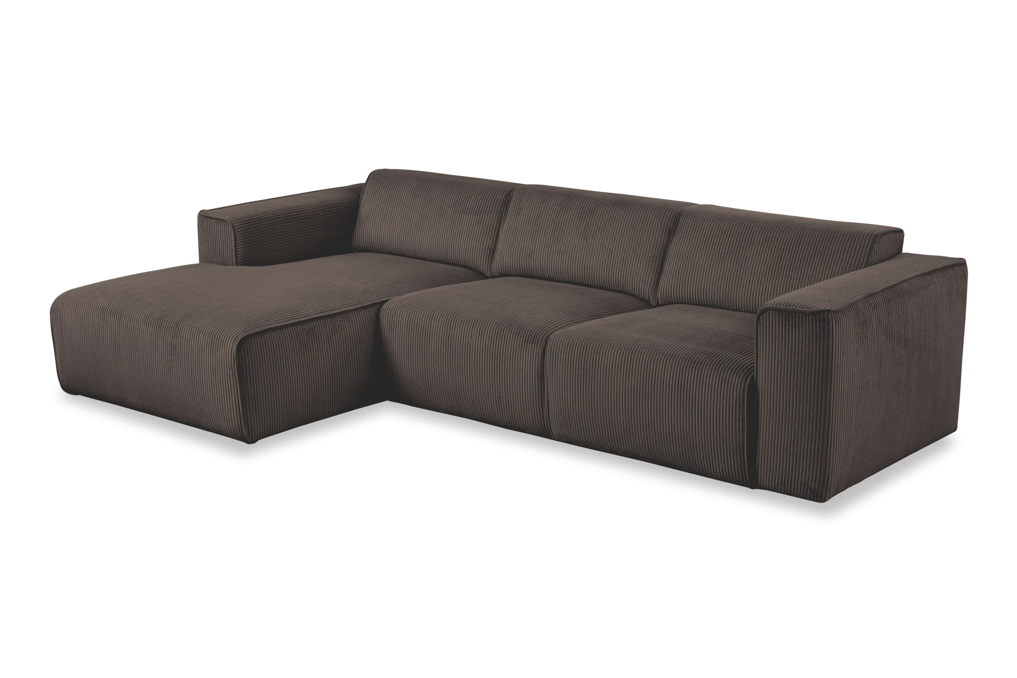 andas Ecksofa »Noord«, L-Form, mit Kedernaht, Breite 281 cm, Cord, Struktur, Webstoff