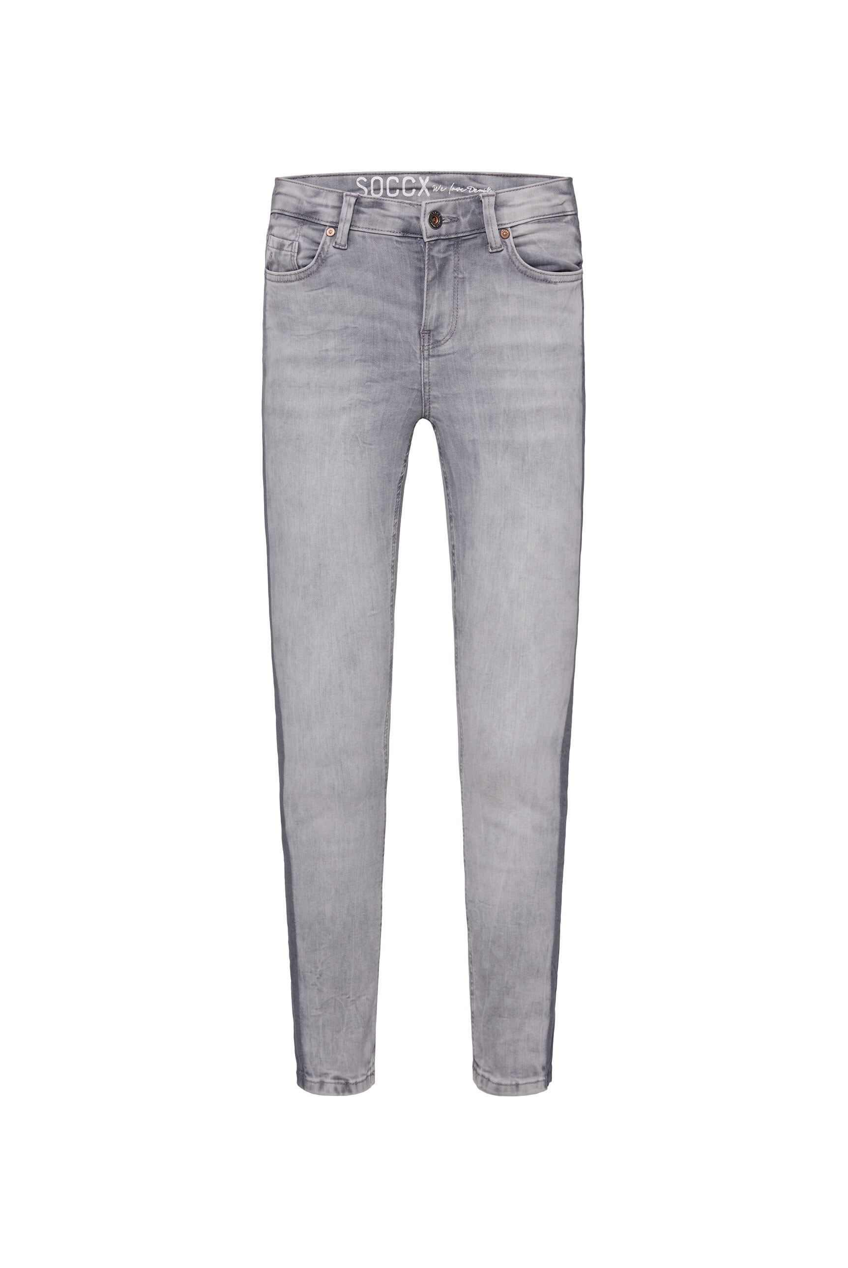 SOCCX Slim-fit-Jeans, mit verkürztem Bein